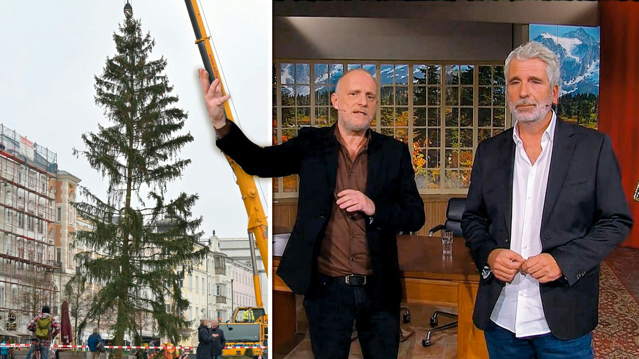 ORF-Star Christoph Grissemann ließ kein gutes Haar am Linzer Christbaum.