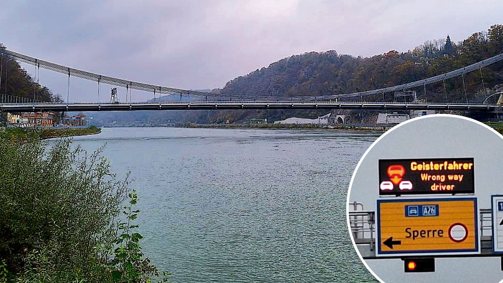 Protest und Geisterfahrer-Alarm auf neuer Linzer Brücke