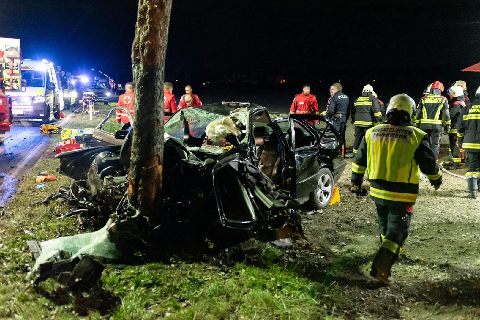 Der Unfall ereignete sich am 15.11.2024 gegen 22 Uhr im Gemeindegebiet von Leopoldsdorf im Marchfeld.