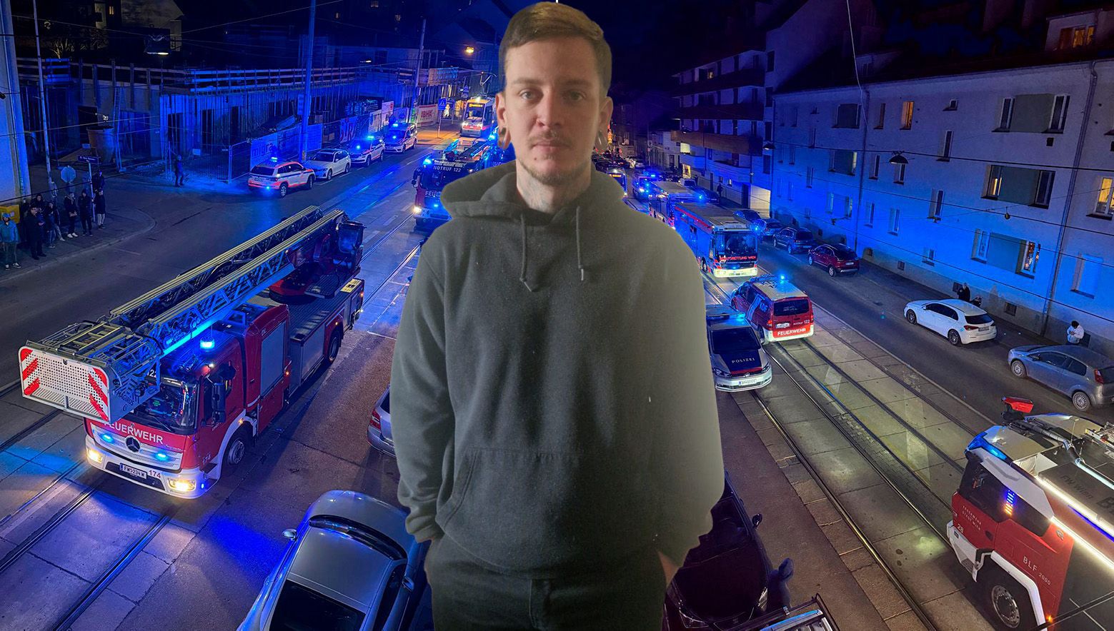 Mitten in den Flammen: Raphael (26) riskierte sein Leben, um einen Mann aus einer brennenden Wohnung zu retten.