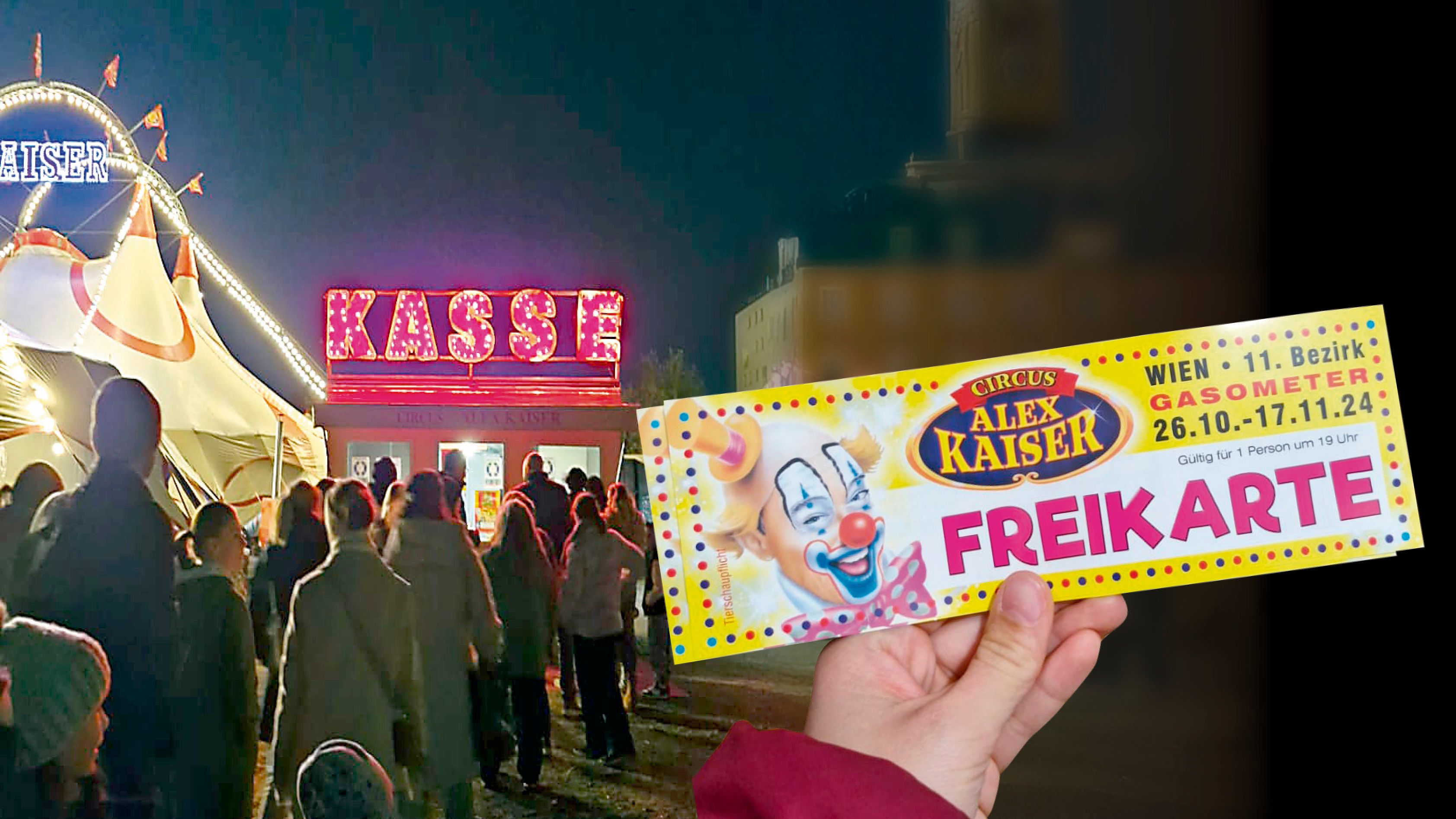 Die Wienerin Jennifer L. erhielt Freikarten für den Circus Alex Kaiser.