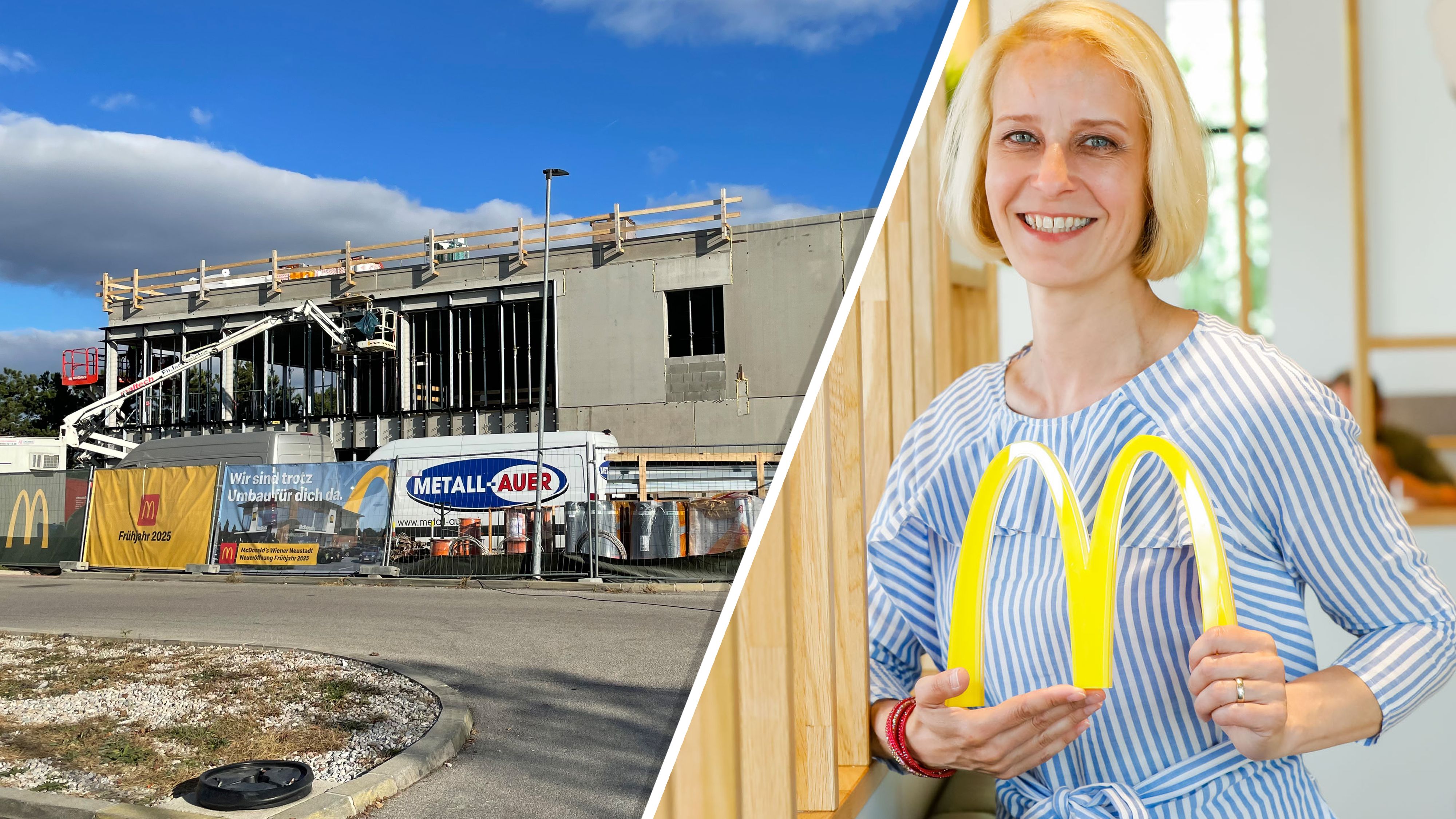 Alexandra Stief (r.) betreibt drei McDonald's Filialen in Wr. Neustadt. Zwei davon werden modernisiert und eine Filiale komplett neu gebaut.