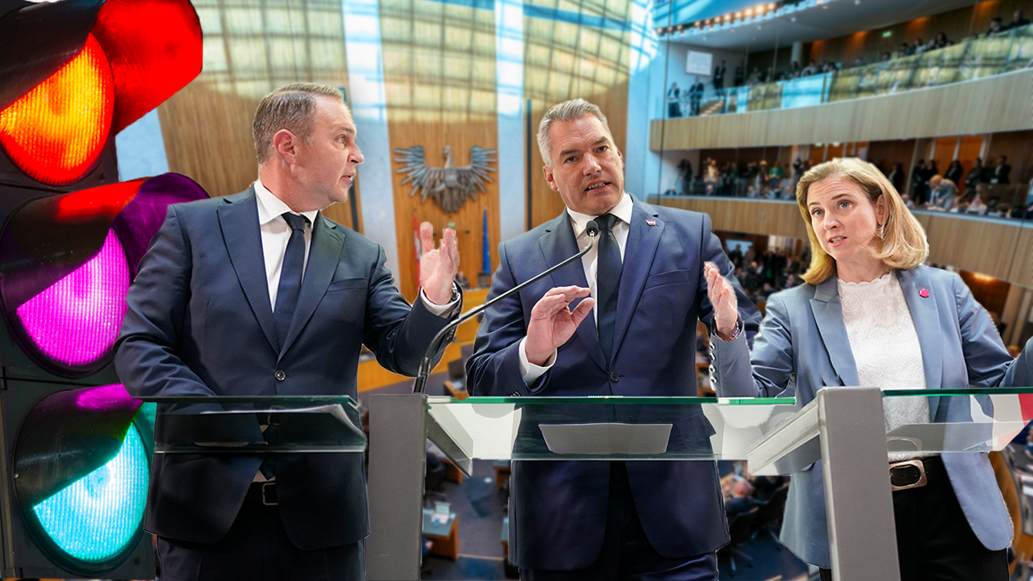 In vielen Bereichen stoßen ÖVP, SPÖ und NEOS zusammen und müssen die Zusammenarbeit auf die Prüfung stellen.