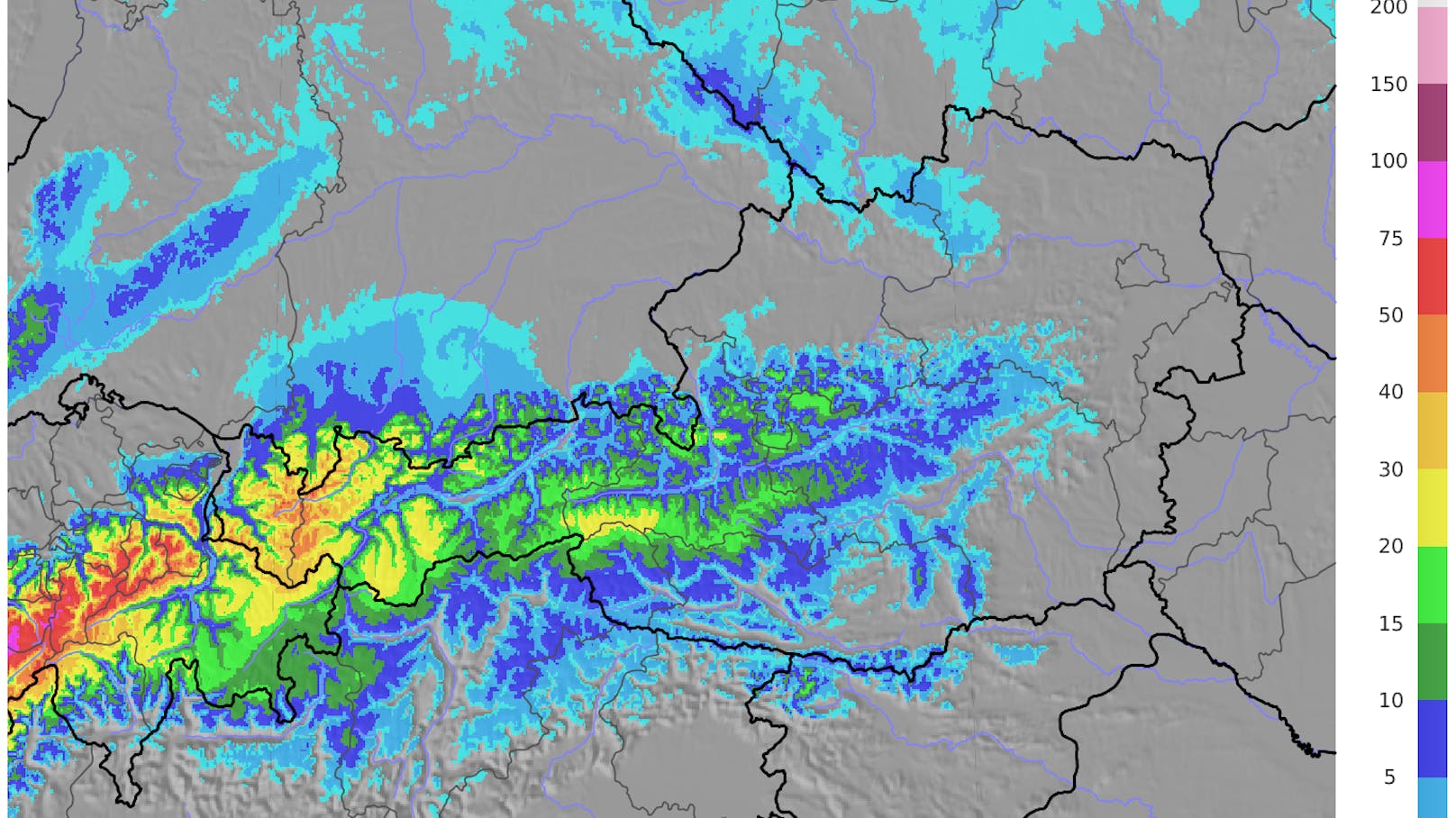 Neuschneeprognose für Mittwochfrüh.