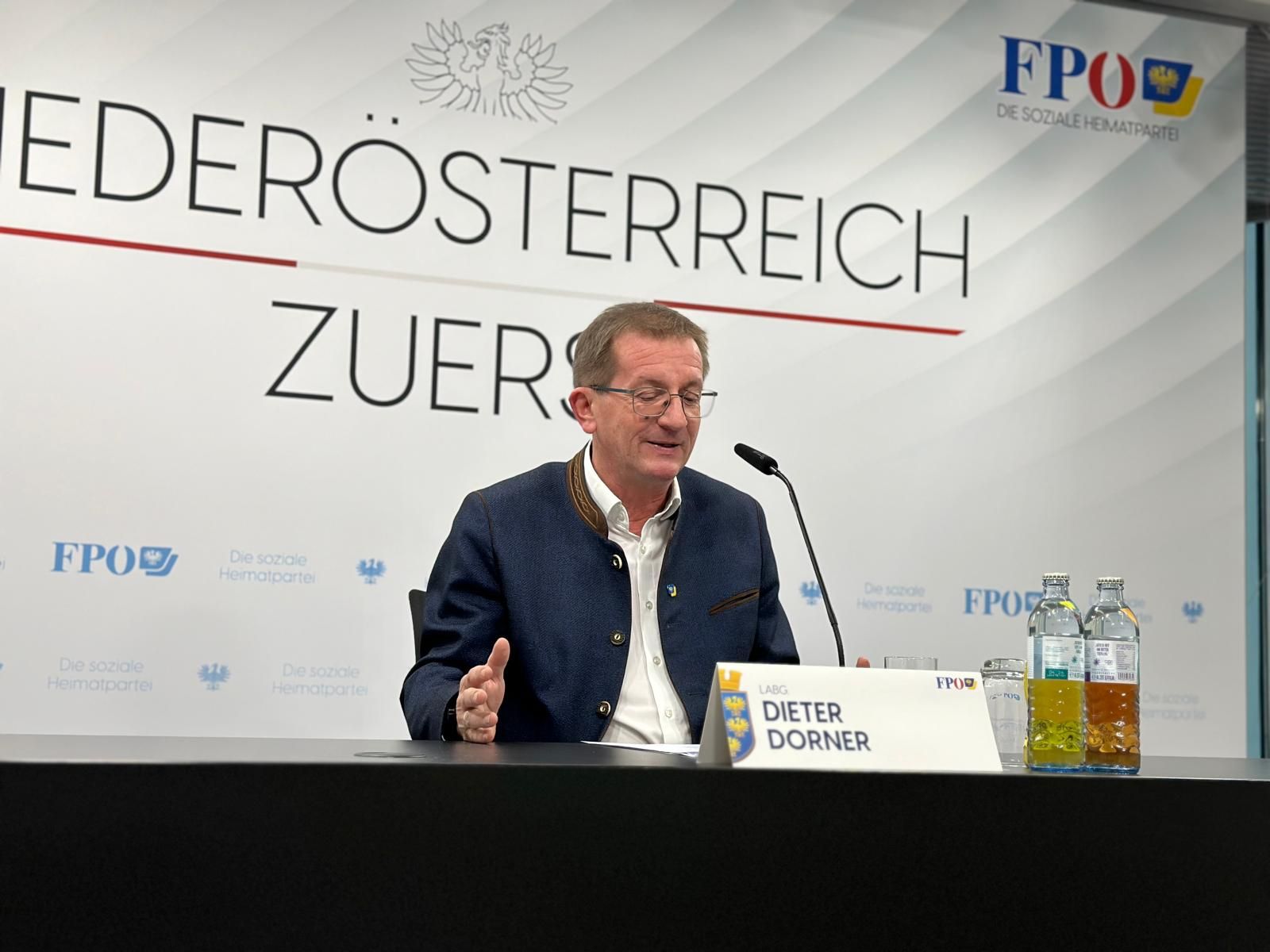 Dieter Dorner (FPÖ) schlägt Alarm