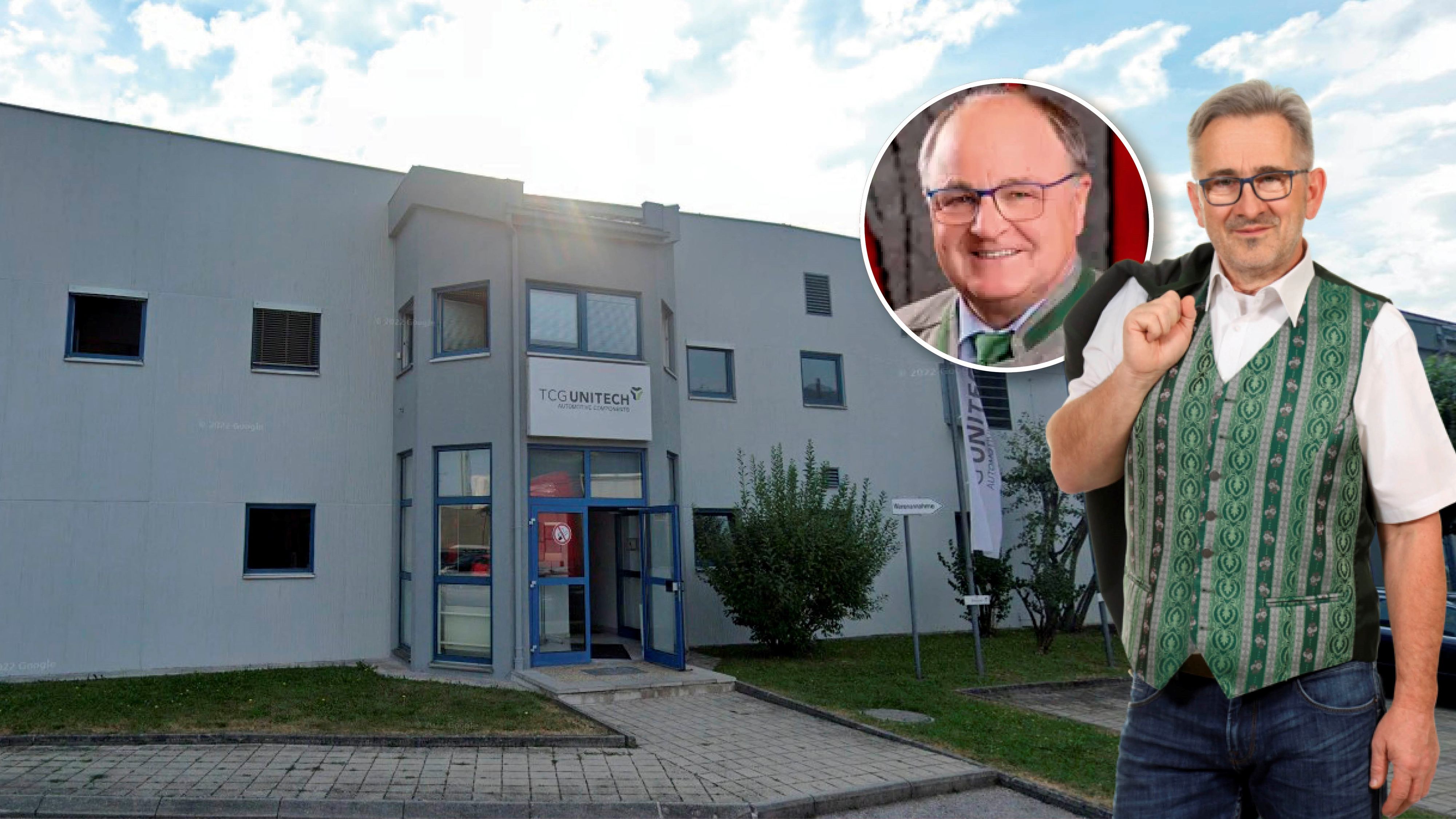 Die Firma TCG in Kirchdorf an der Krems ist in Turbulenzen. Im Bild: Franz Karlhuber (l.), Bürgermeister von Wartberg, Andreas Rußmann, Bürgermeister von Molln