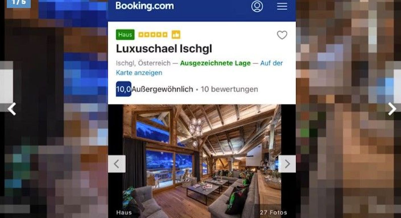 Gemeinsam mit ihrer Familie wollte Melanie Silvester in einem Chalet verbringen. Über die Buchungsplattform Booking.ch buchte sie ein Chalet in Ischgl...