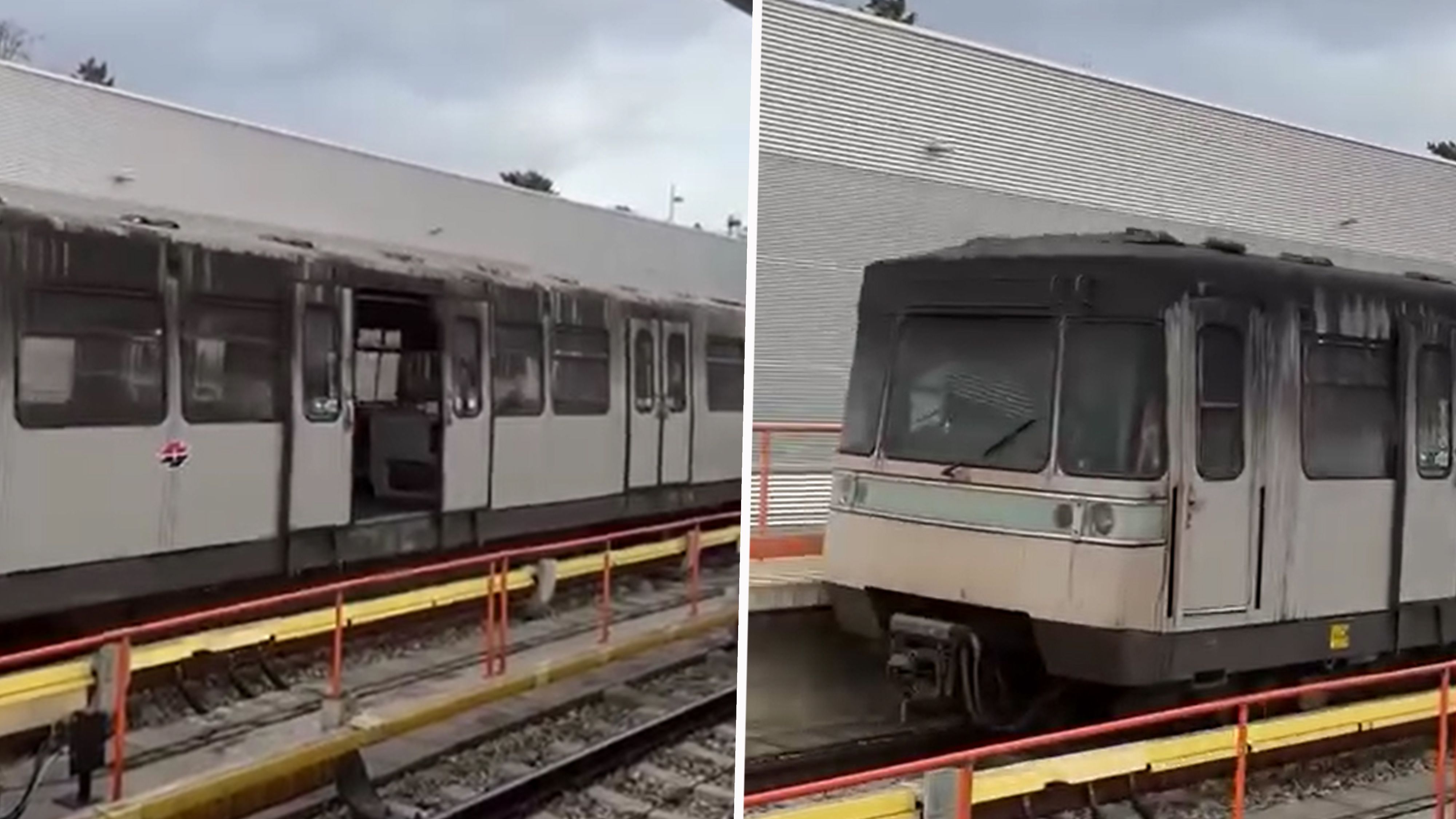 Nur Minuten bevor die U1 komplett ausbrannte fuhr der Zug vollbesetzt nach Oberlaa.