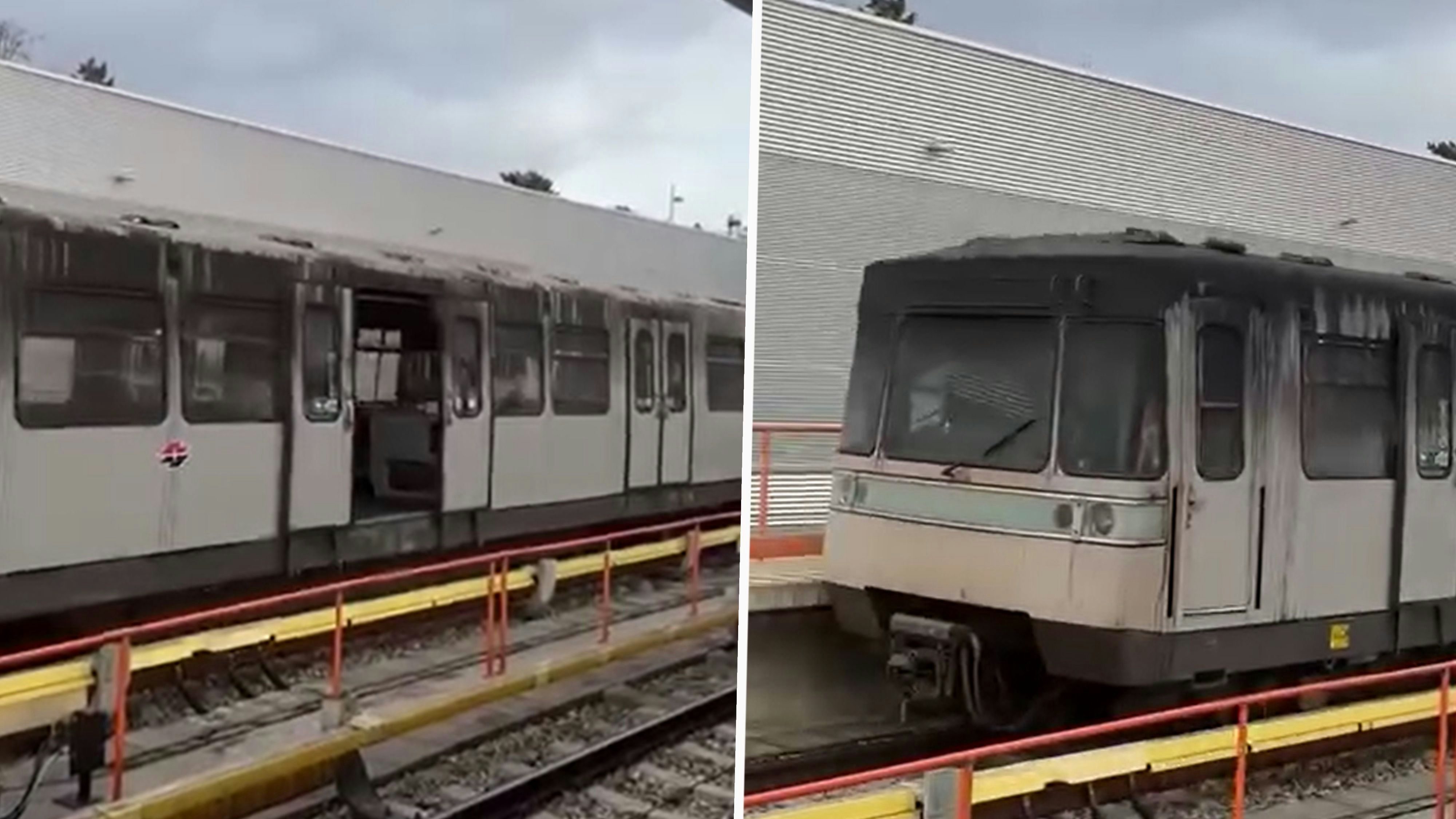 Video zeigt – hier wird Flammen-U-Bahn abtransportiert