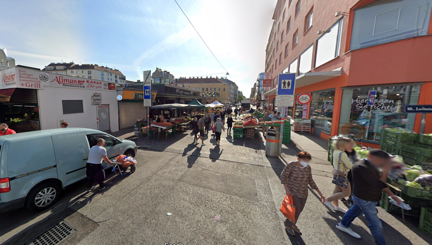 Die Attacke passierte im Bereich des Viktor-Adler-Markts.