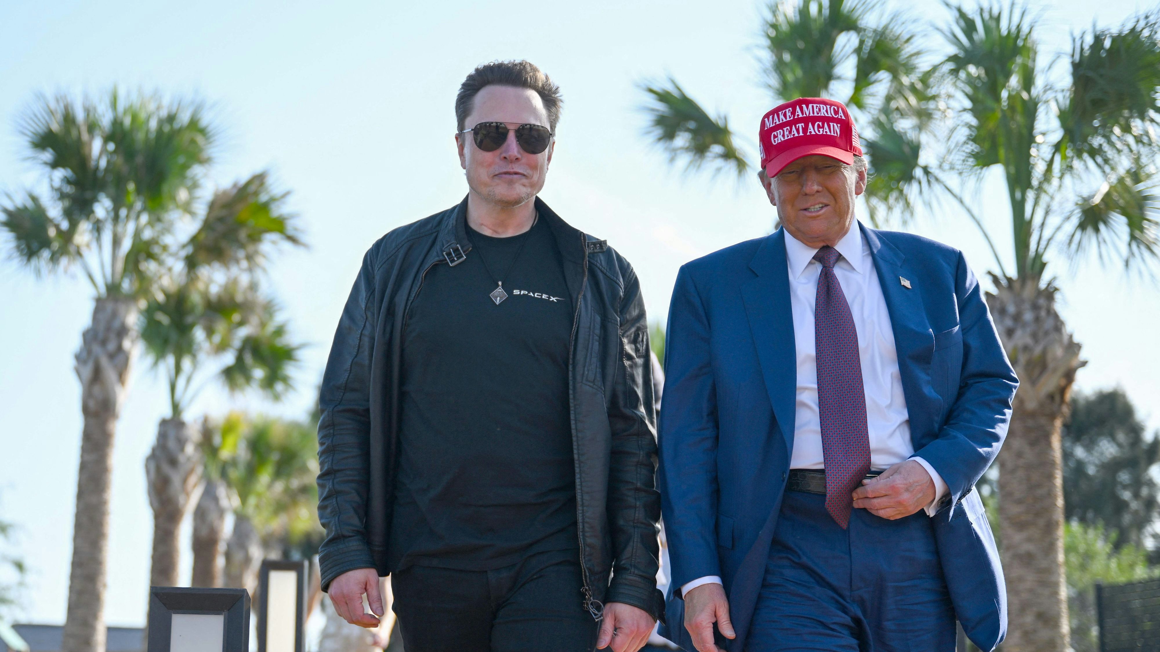 Der designierte US-Präsident Donald Trump mit seinem neuen besten Freund Elon Musk 