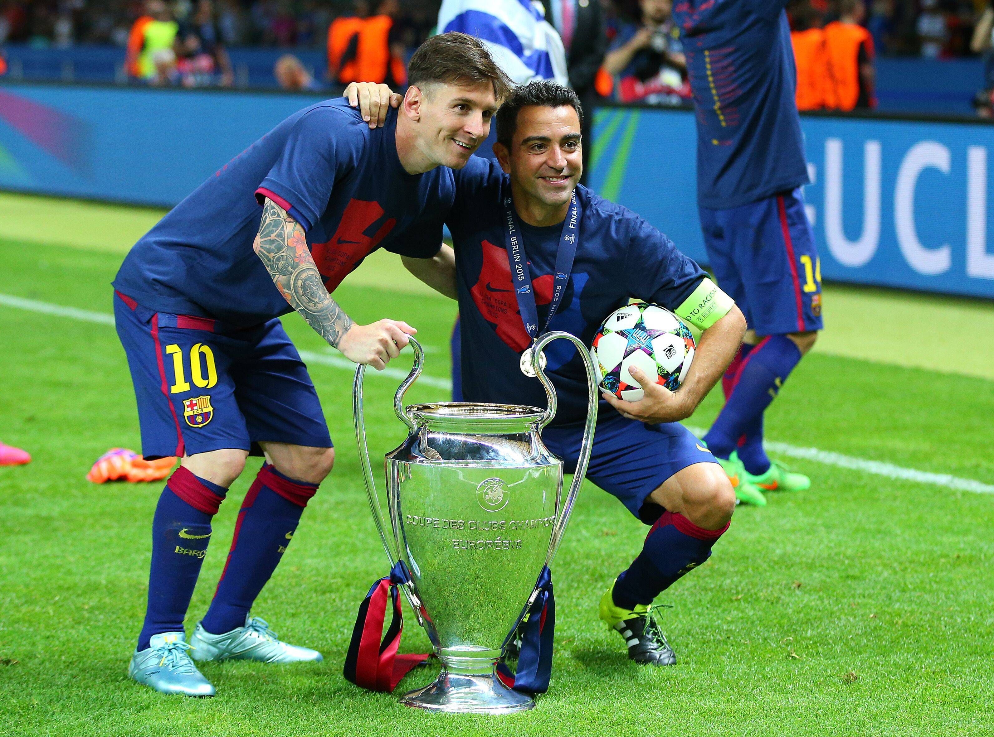 Bald in Miami vereint? Xavi könnte Trainer von Messi (l.) werden.