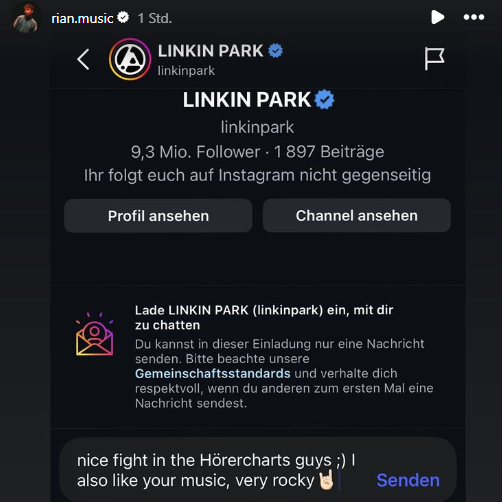 Bei dieser Nachricht dürften die Bandmitglieder möglicherweise auch schmunzeln.