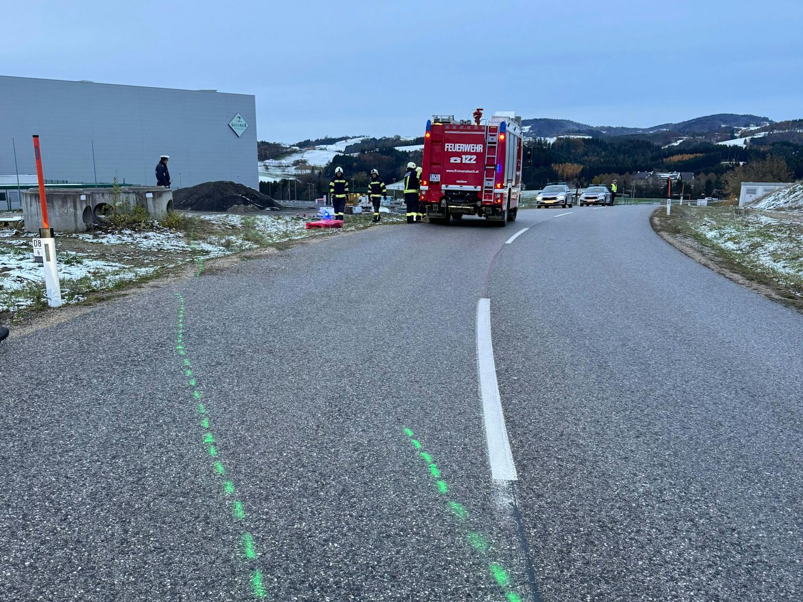 In Oberösterreich setzte sich eine Mutter ans Steuer, hatte einen Unfall.