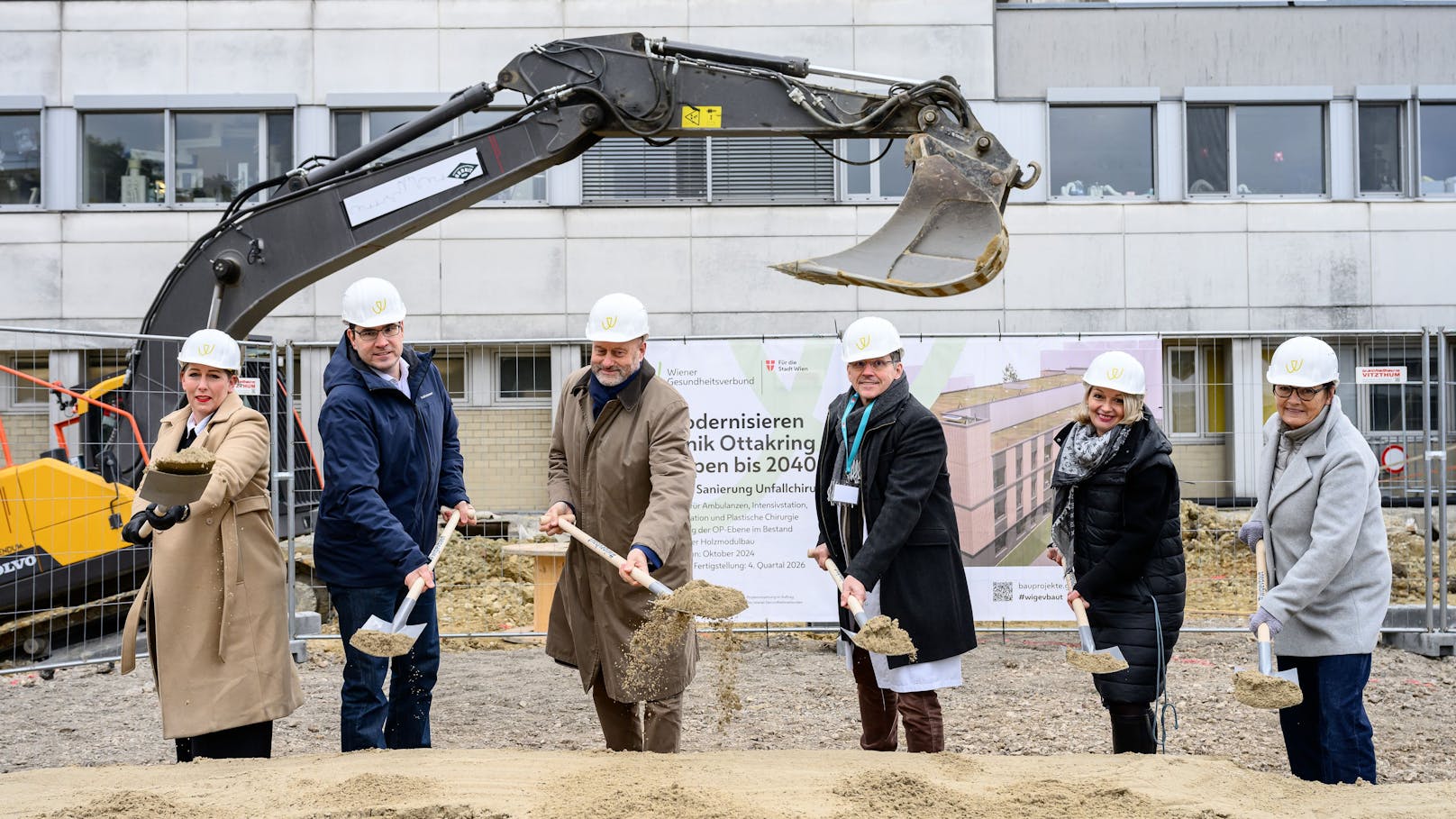 Spatenstich für das neue Gebäude in der Klinik Ottakring. 