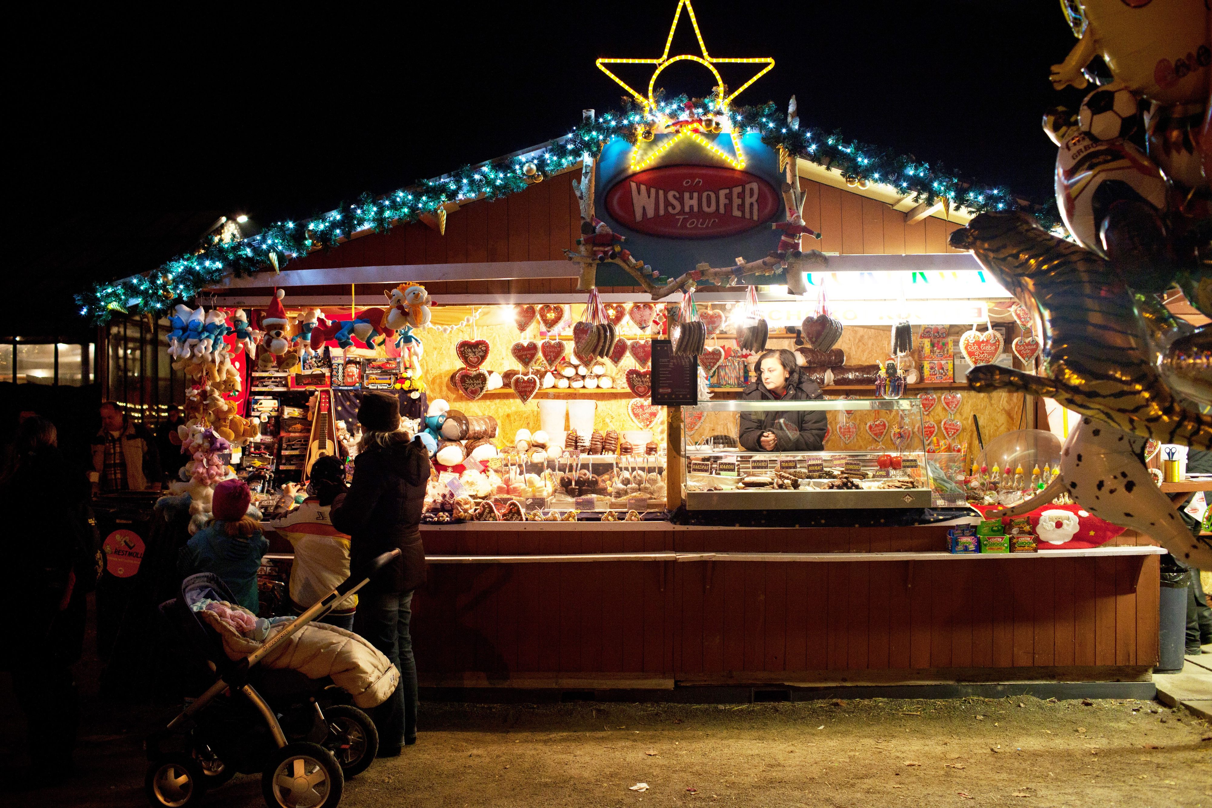Archivbild des Wintermarkts in den Blumengärten Hirschstetten in der Quadenstraße, Donaustadt.