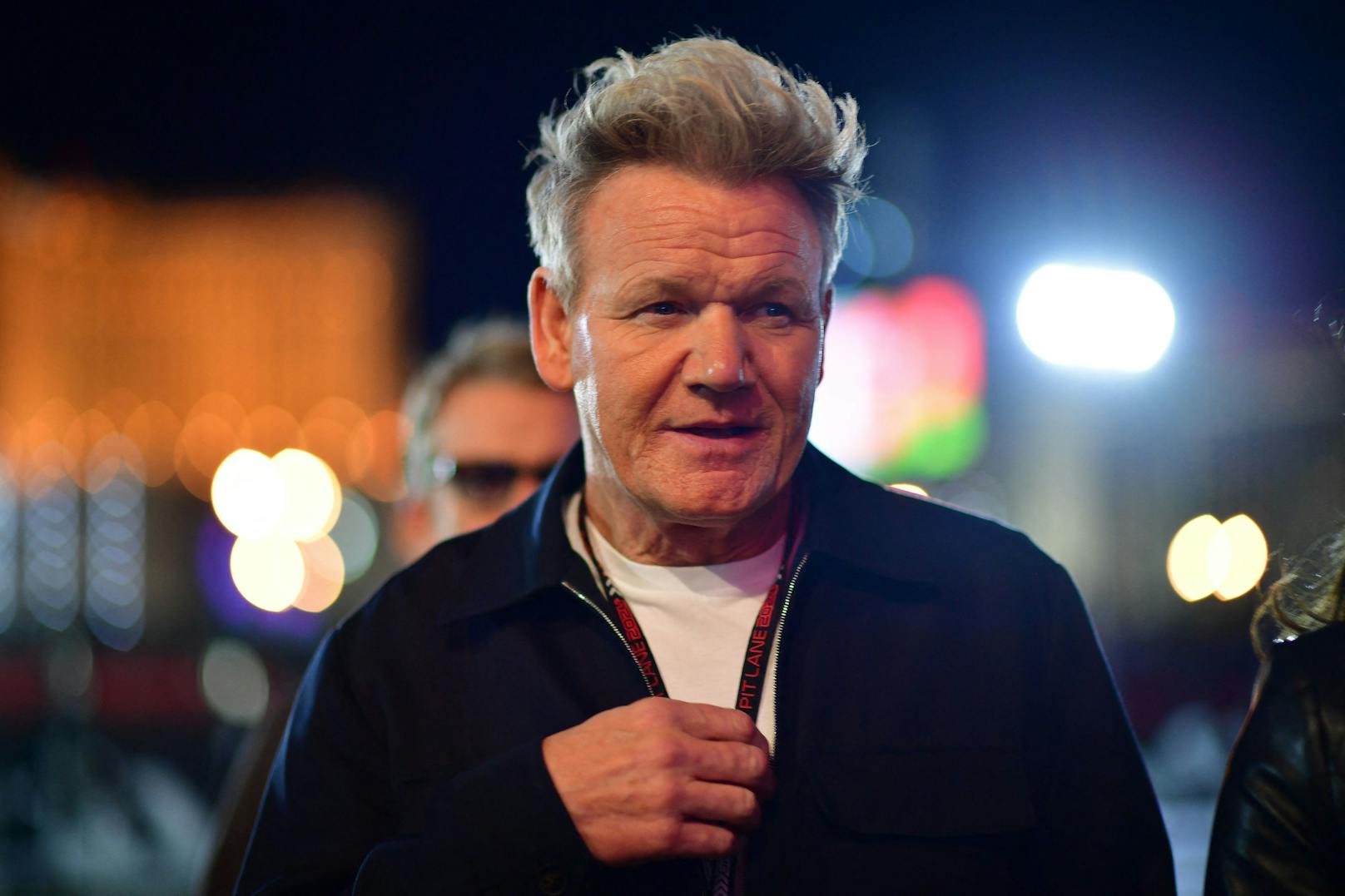 Star-Koch Gordon Ramsay ist F1-Fan und schaute beim "F1 Grand Prix of Las Vegas" zu.