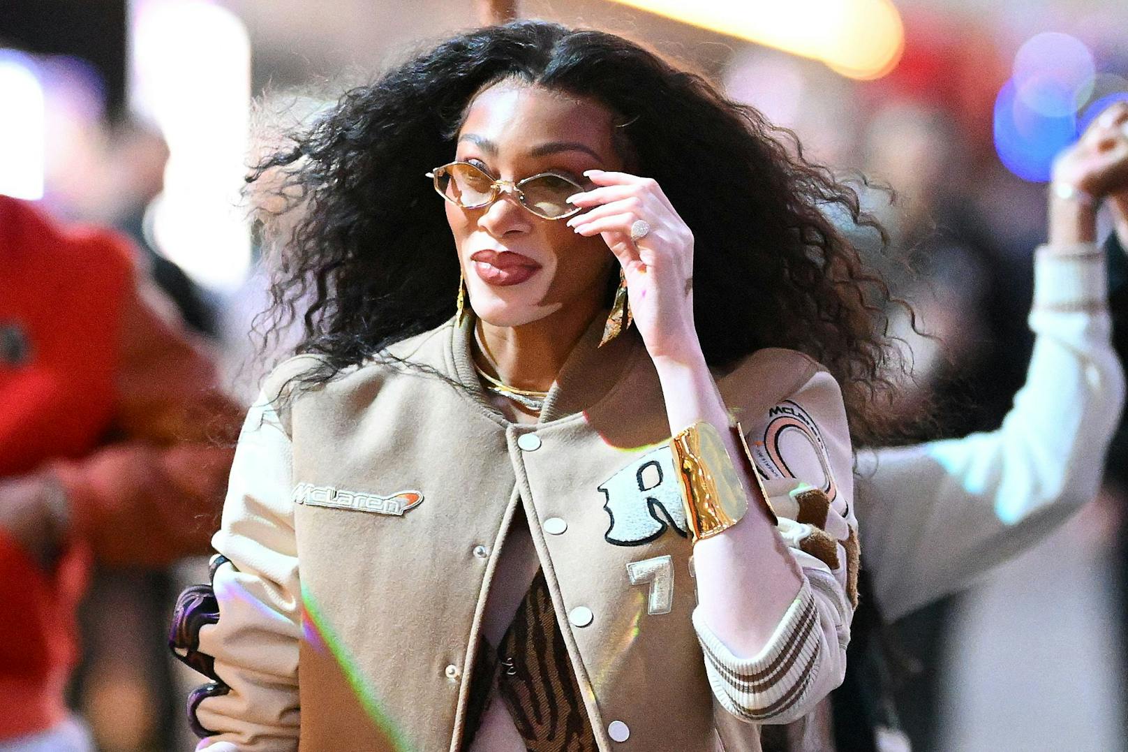 Supermodel Winnie Harlow war beim "F1 Grand Prix of Las Vegas" auch dabei.