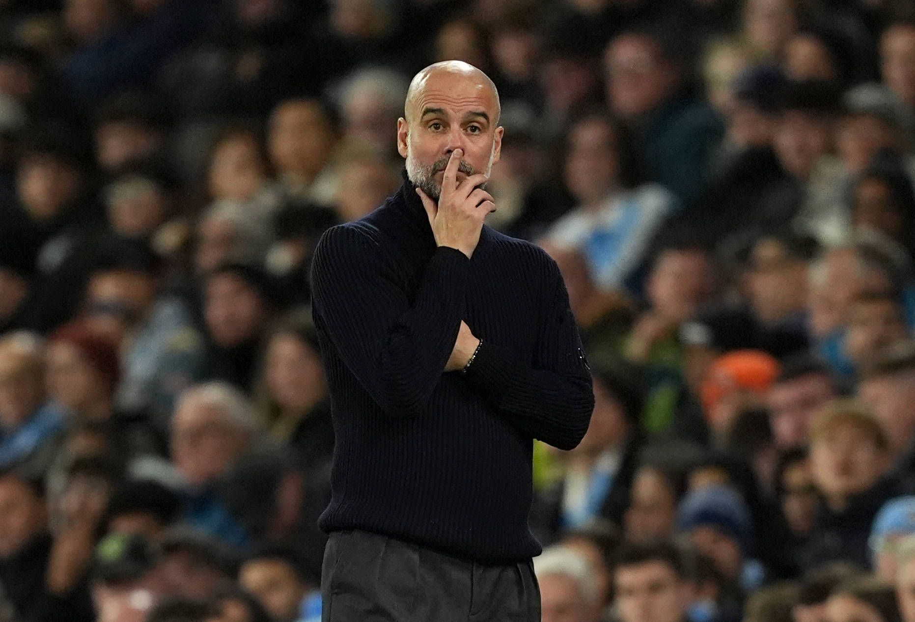 Pep Guardiola verlor am Samstag mit Manchester City gegen Tottenham Hotspur mit 0:4.
