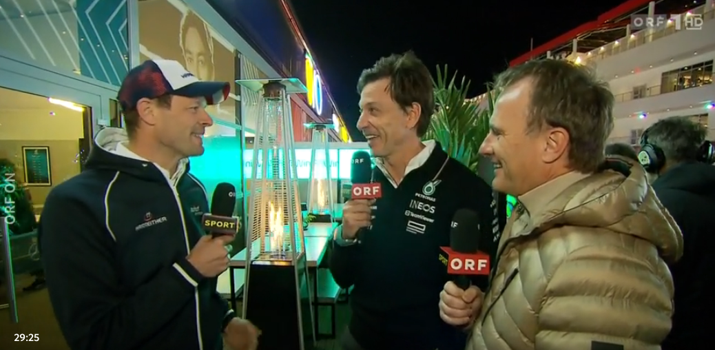 Alex Wurz (l.), Toto Wolff und Ernst Hausleitner hatten Spaß.