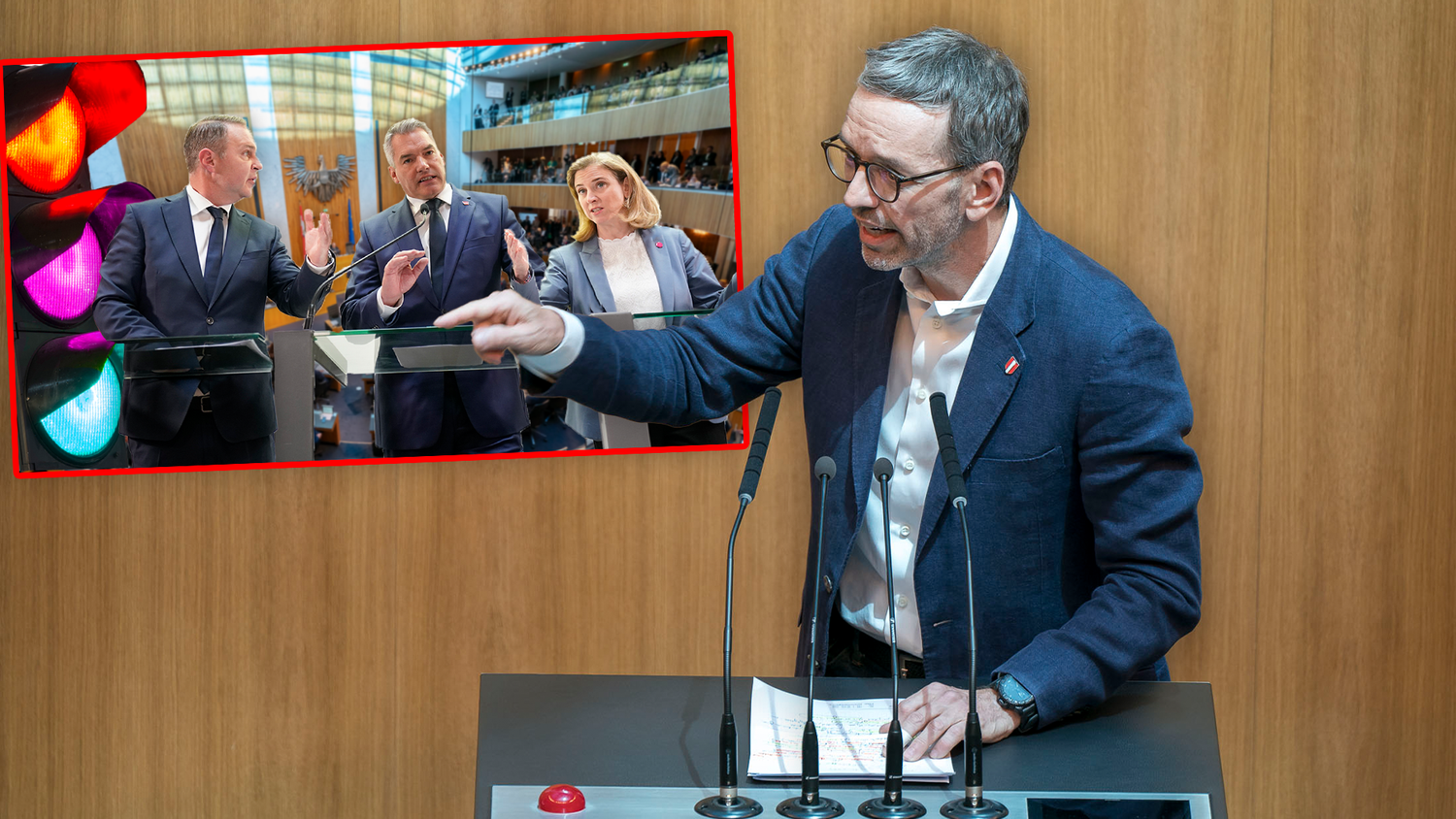 FPÖ-Chef herbert Kickl schoss am Montag erneut gegen die sich formende Austro-Ampel.