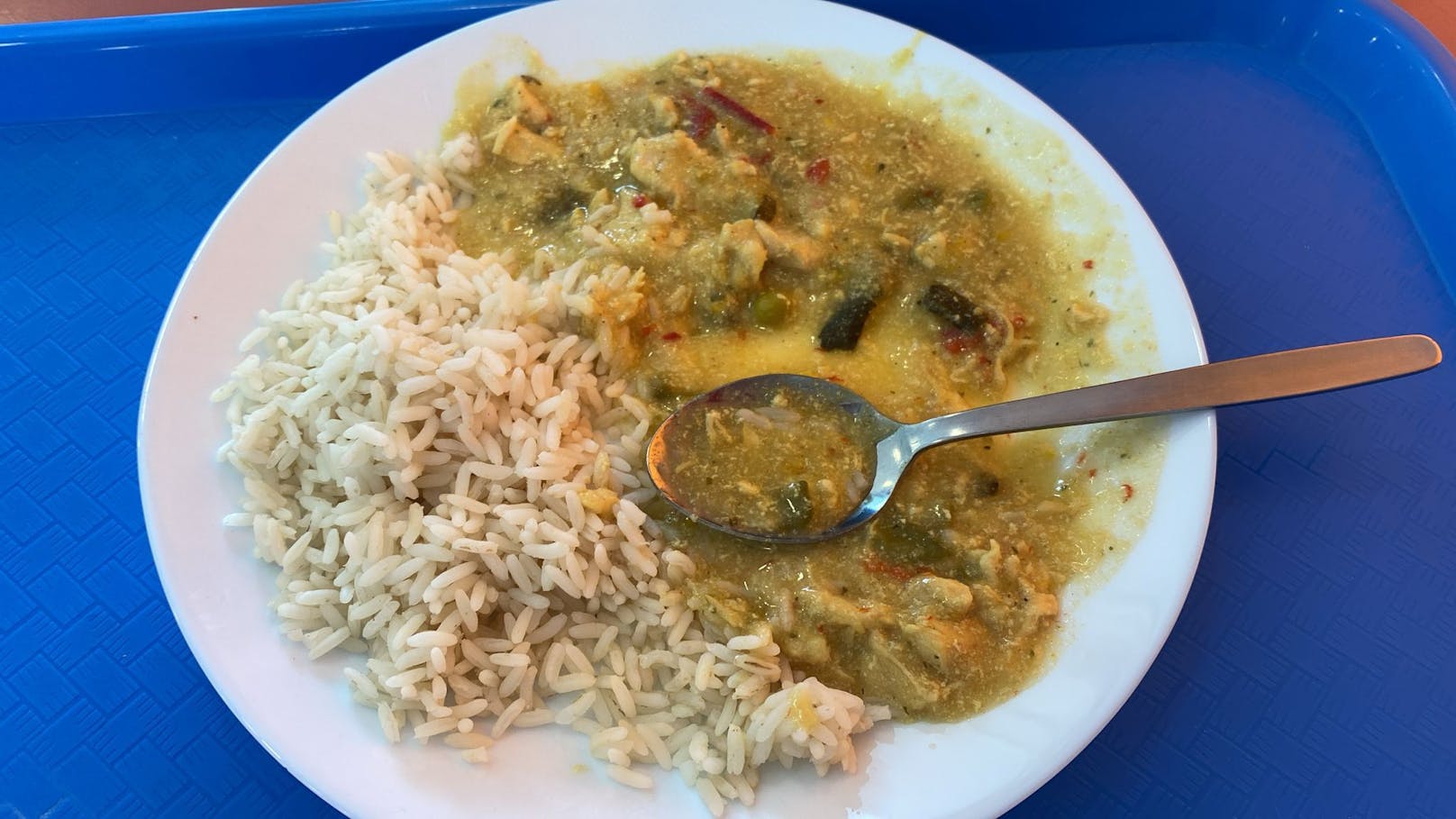 Wenig appetitanregend ist auch dieses Gemüse-Curry.