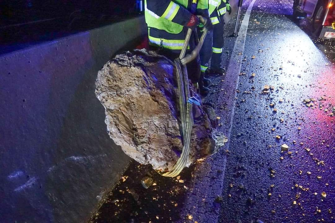 Felssturz auf der S6 im Jänner 2024