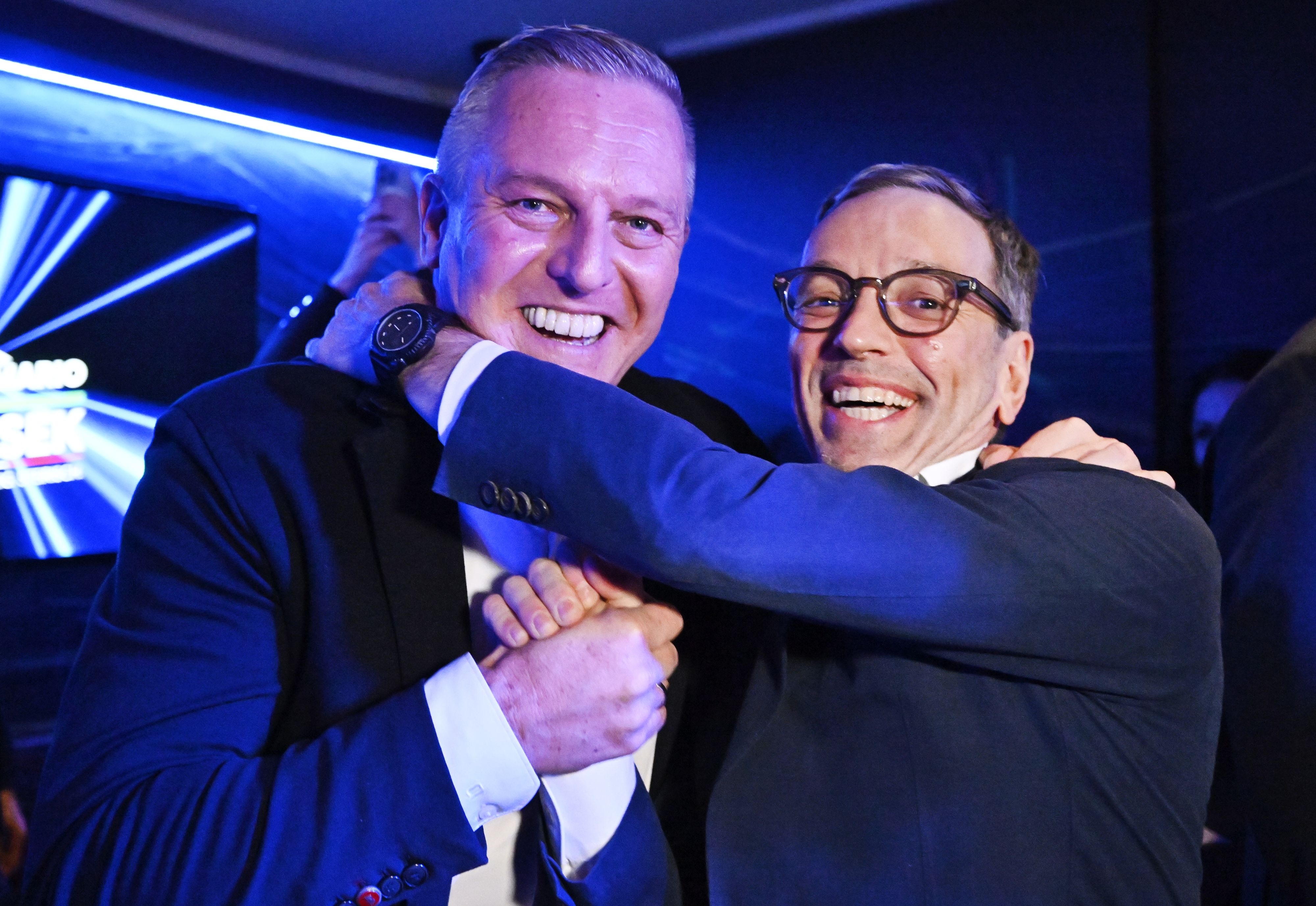 Haben nach der steirischen Landtagswahl allen Grund zur Freude: Spitzenkandidat Mario Kunasek und FPÖ-Chef Herbert Kickl.