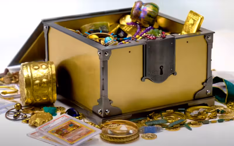 Fünf Truhen voller Sammelstücke und Wertgegenstände soll der Millionär Jon Collins-Black in den USA versteckt haben.