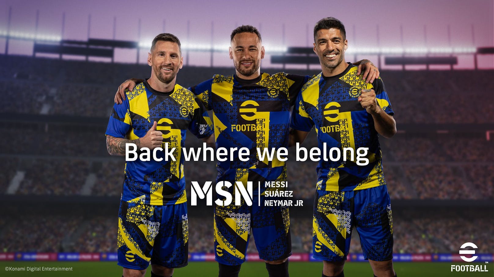 "eFootball" bringt das legendäre Trio MSN zurück auf den Platz.