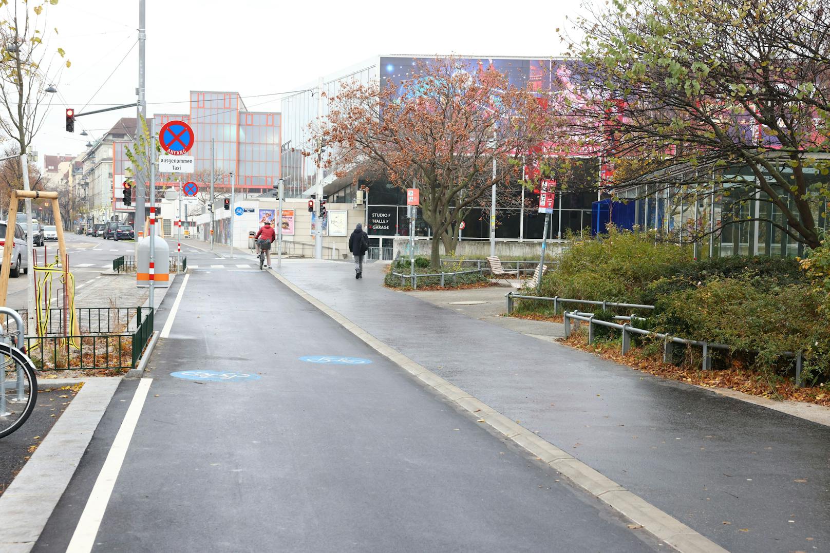 Zwischen dem Gürtel und der Wurmsergasse verläuft der neue Radweg.