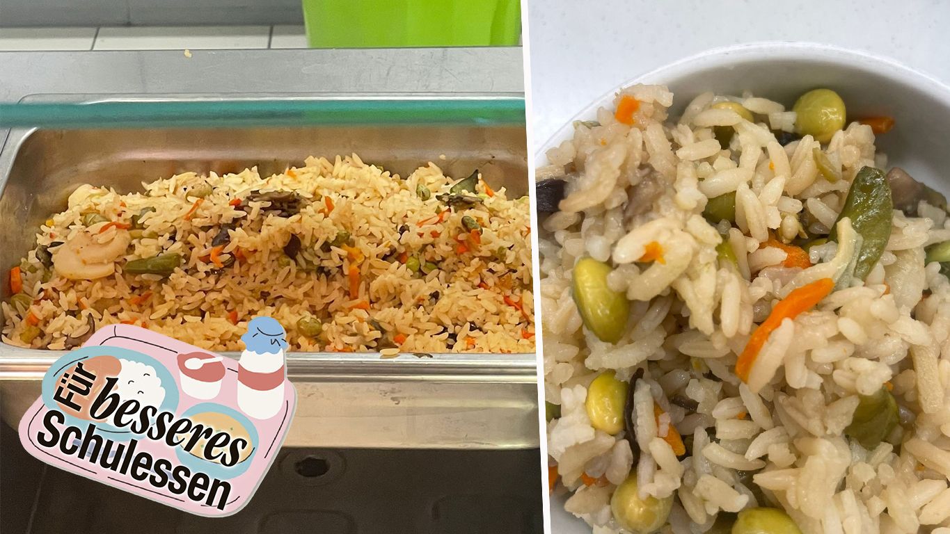 Beate und Mark zahlen für warme Mahlzeiten an einem Gymnasium, doch Zufriedenheit sieht anders aus.