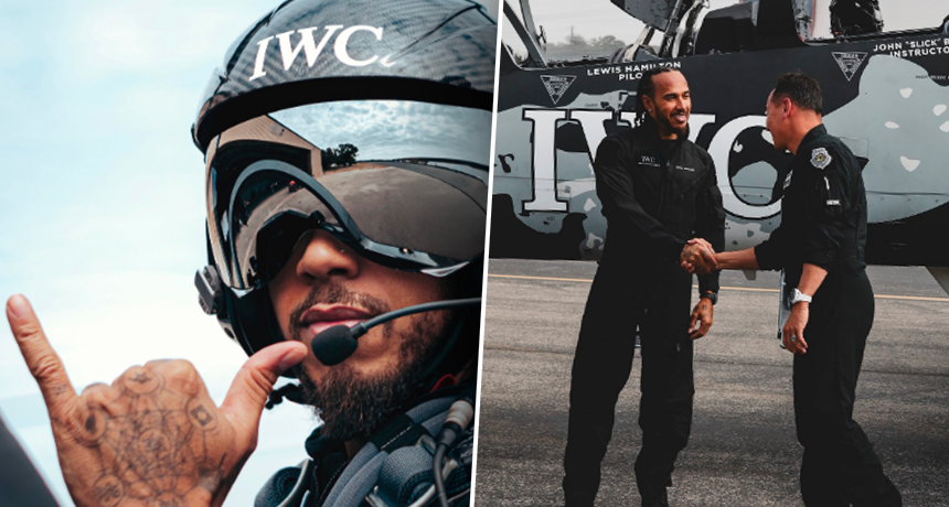 Lewis Hamilton steigt ins Kampfjet