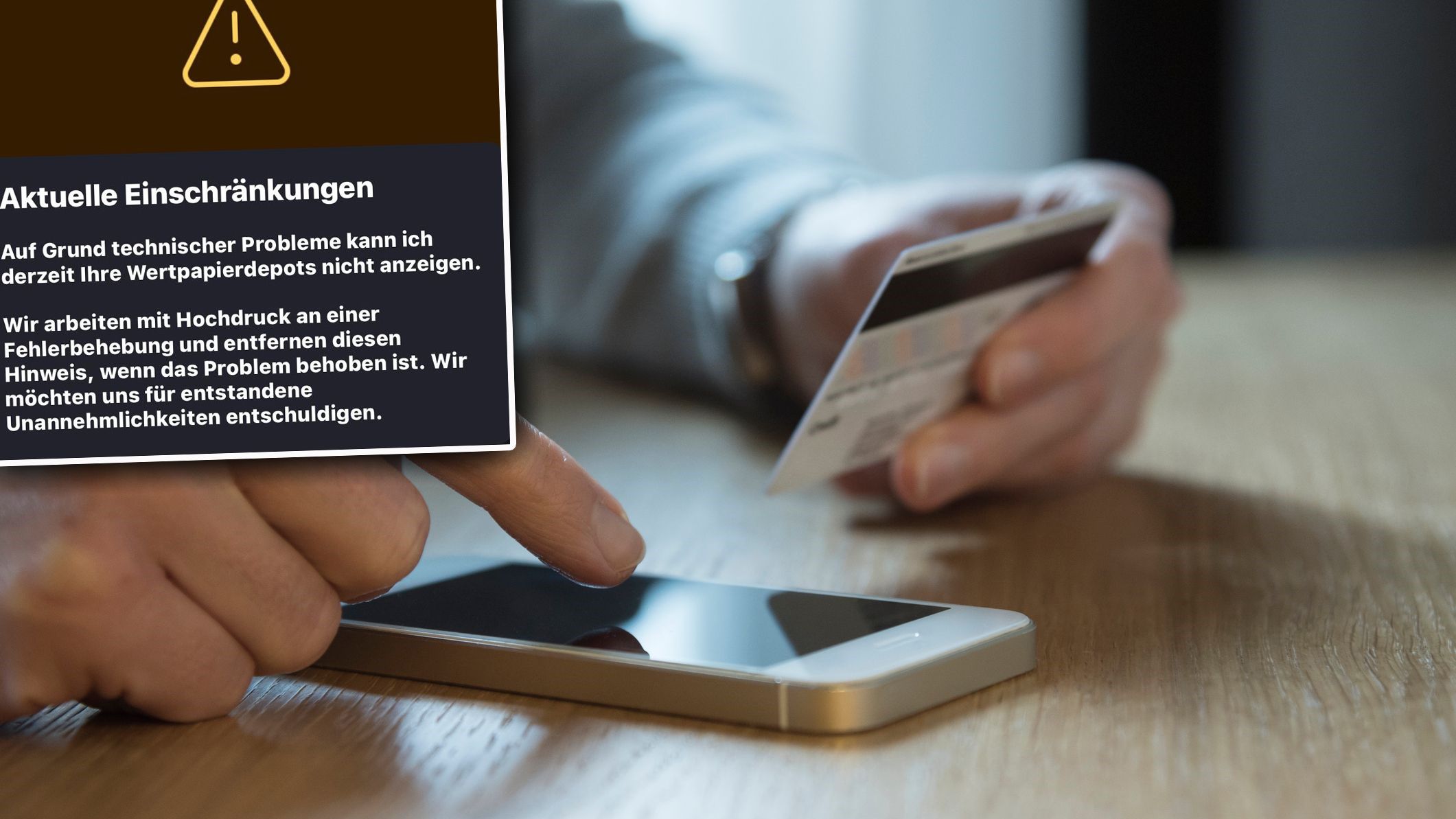 Funktionen innerhalb der George-App funktionierten auch am Mittwoch für einige Kunden nicht. (Symbolfoto)