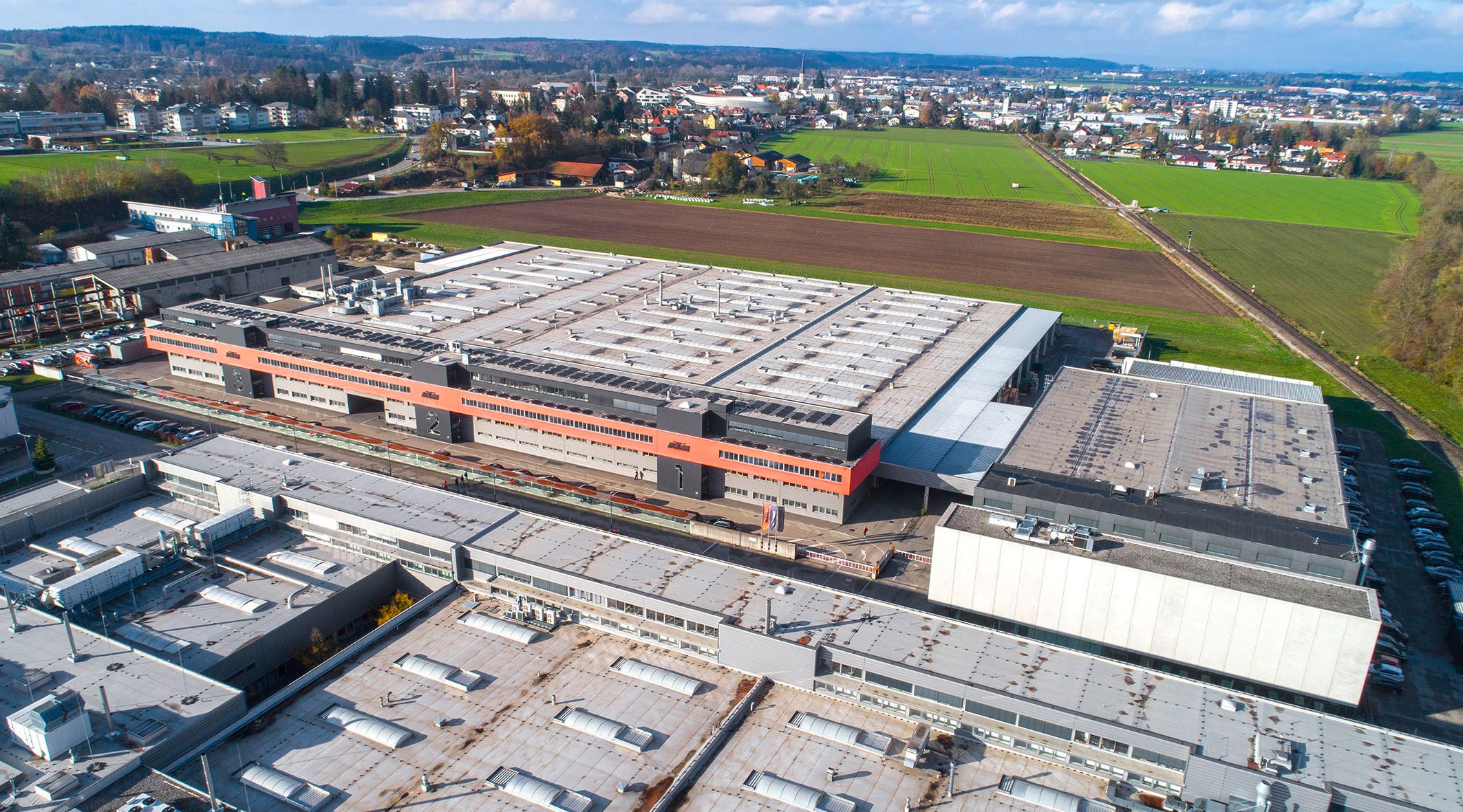 Das KTM-Hauptwerk in Mattighofen (Bez. Braunau).