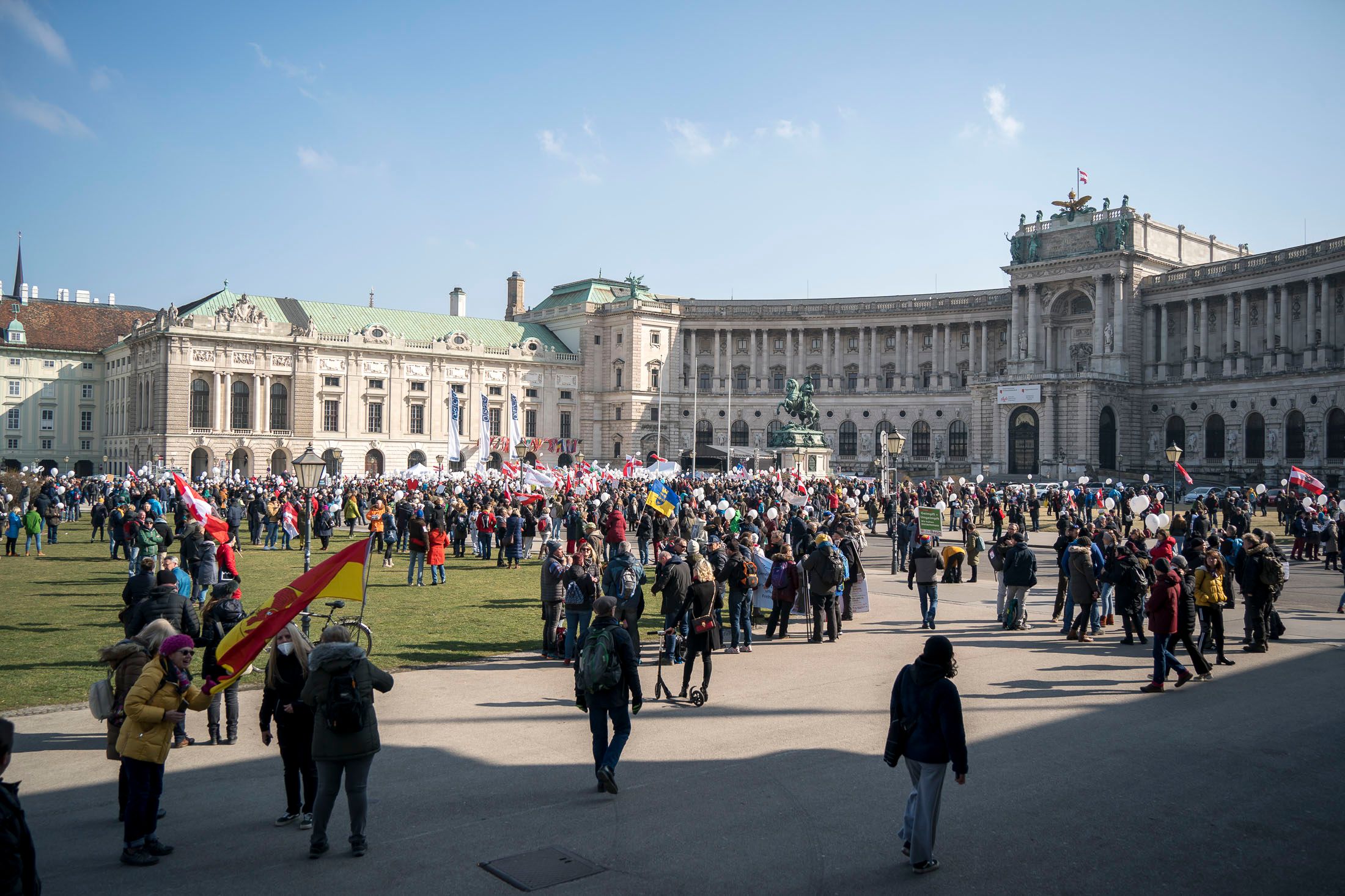 Aus den Reihen der Corona-Maßnahmengegner wurde zur 