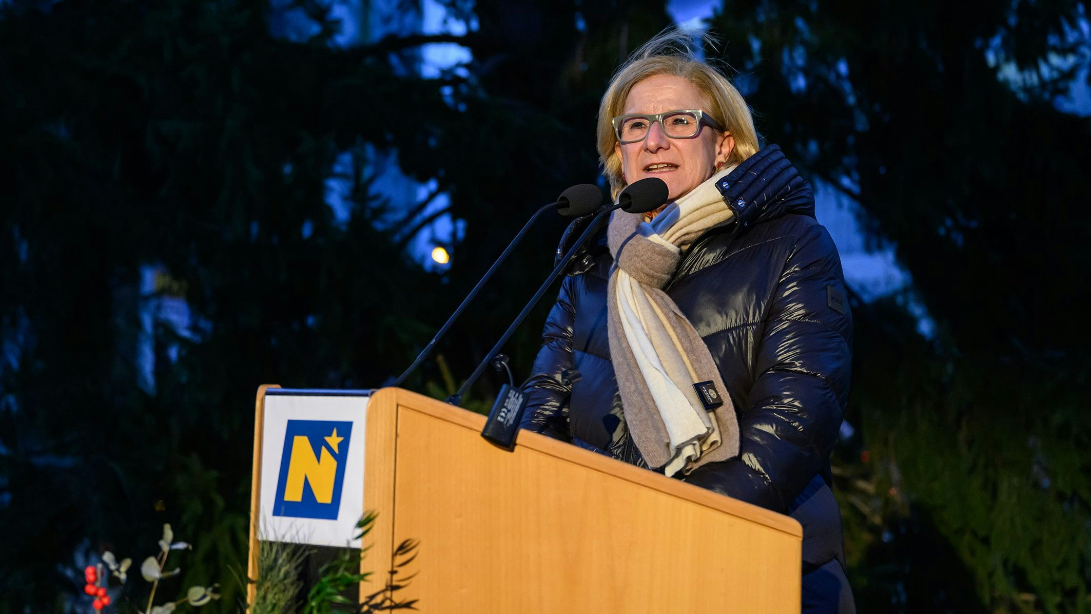 Landeshauptfrau Johanna Mikl-Leitner bei ihrer Rede