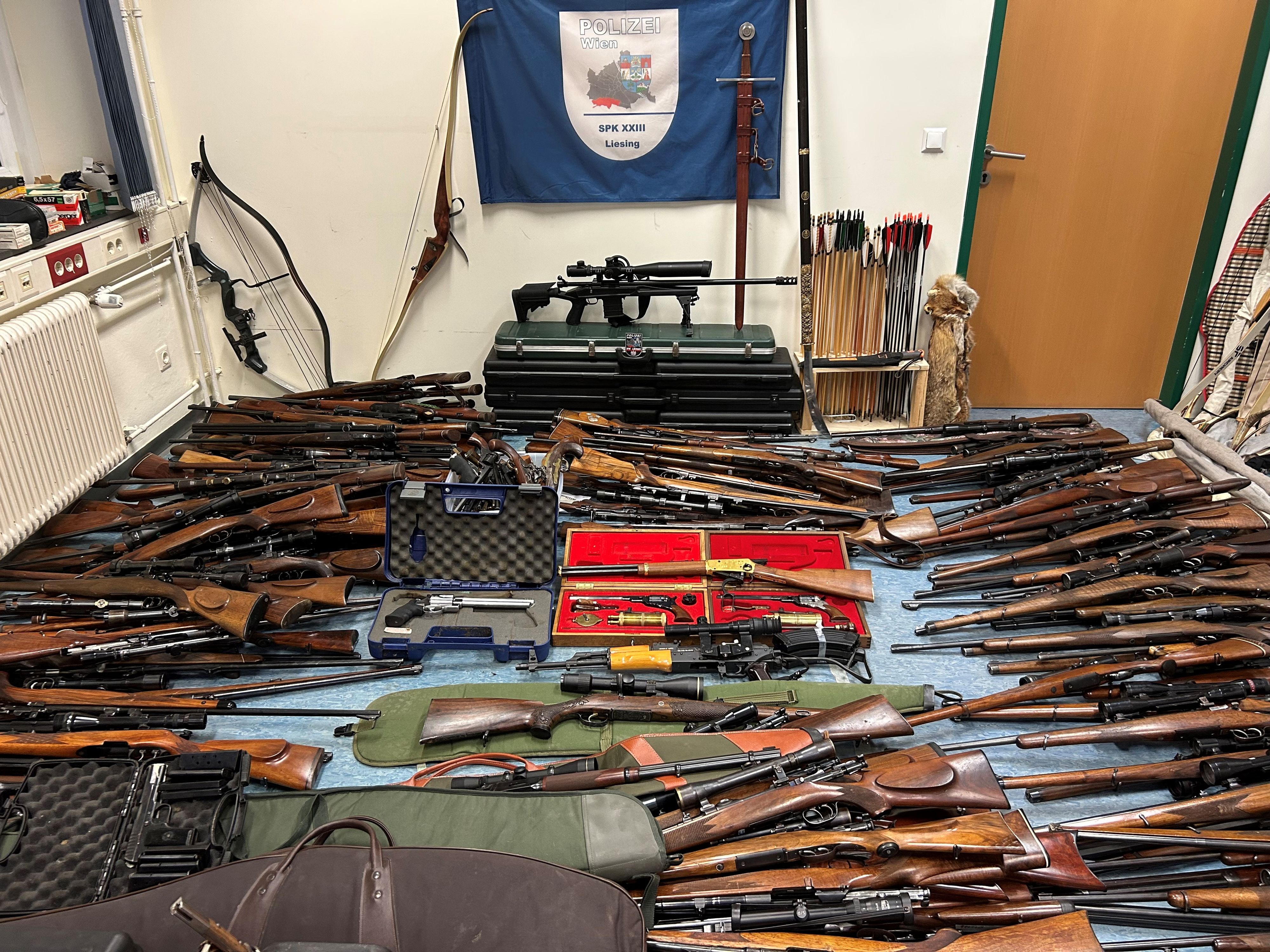 Die sichergestellten Waffen.