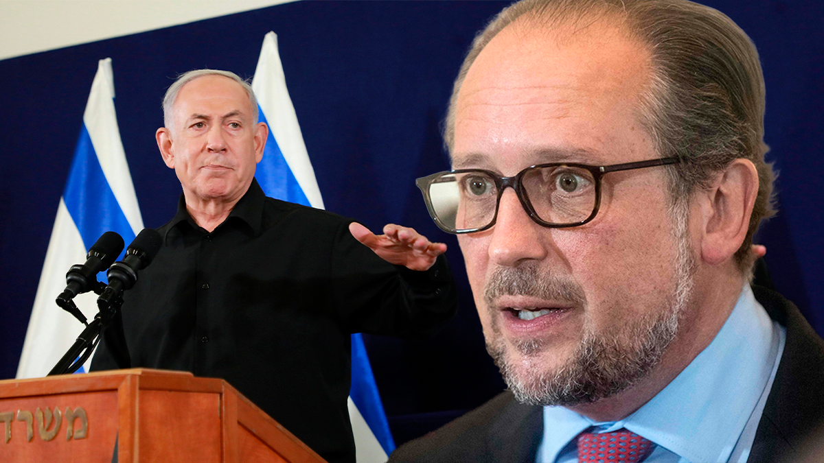 Israels Premier Netanjahu und Österreichs Außenminister Schallenberg.