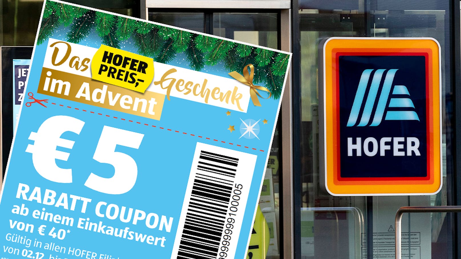 5-Euro-Coupon! So kurbelt Hofer das Adventgeschäft an