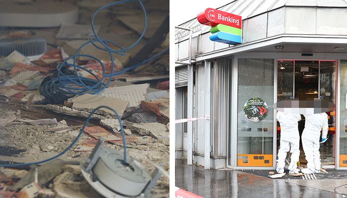 In der Filiale lagen nach dem Coup die Geldscheine auf dem Boden.