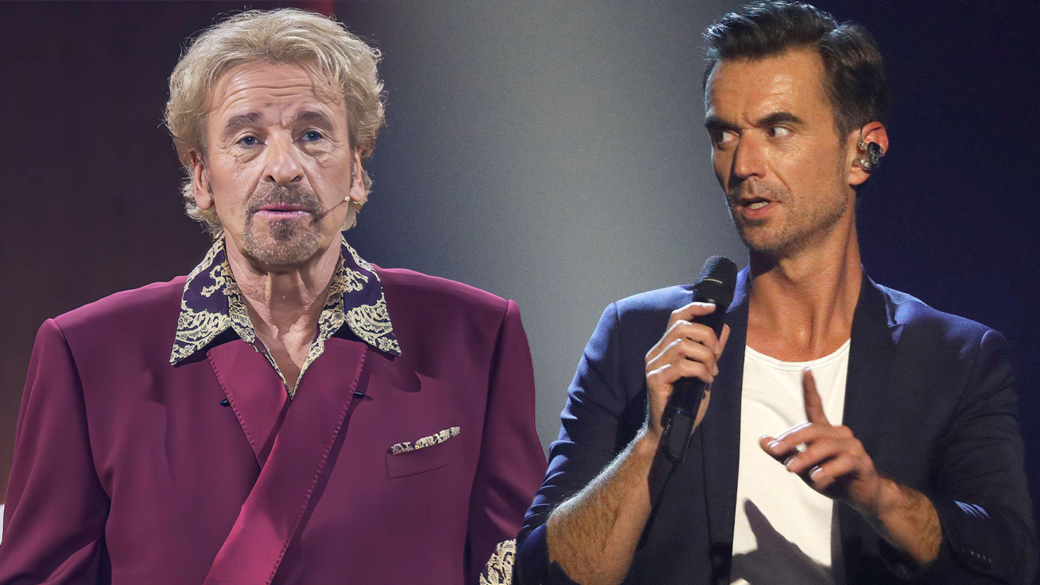 Thomas Gottschalk (l.) war am Samstag bei der Silbereisen-Advent-Show dabei.