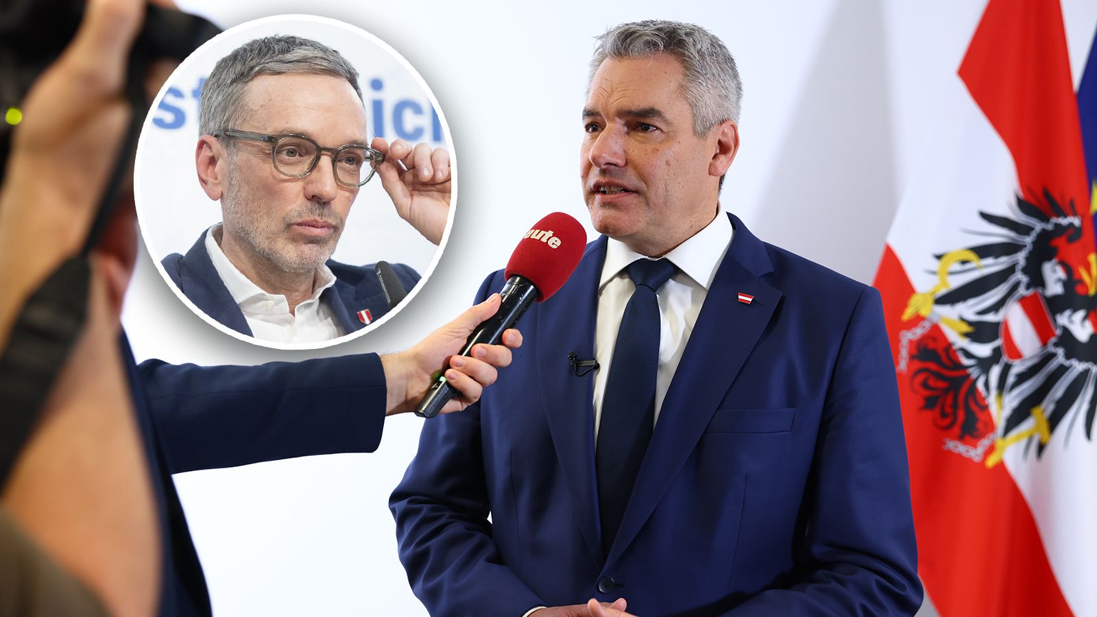 Bundeskanzler Karl Nehammer spricht sich erneut gegen eine Koalition mit Herbert Kickl aus.
