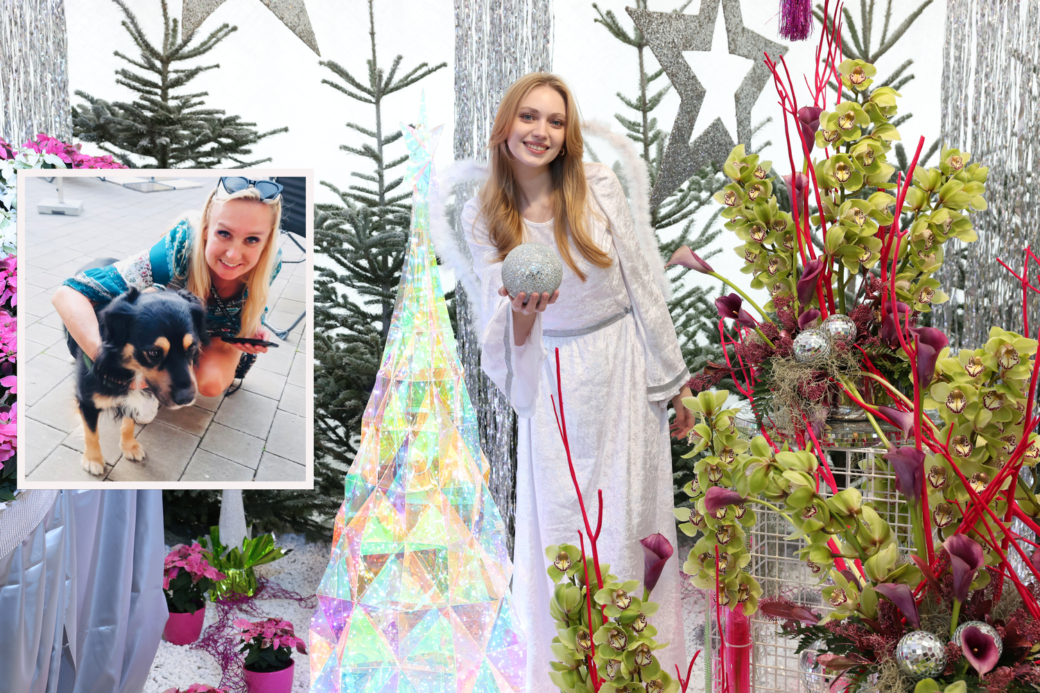 Claudia, Hund Aris (l.) und ihre beiden Kinder bekommen nach dem Hochwasser 500 Euro vom 