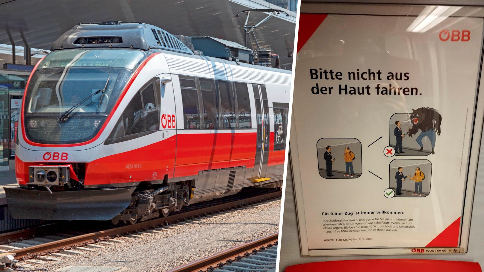 "Höflich bleiben" – ÖBB kämpfen gegen rabiate Fahrgäste