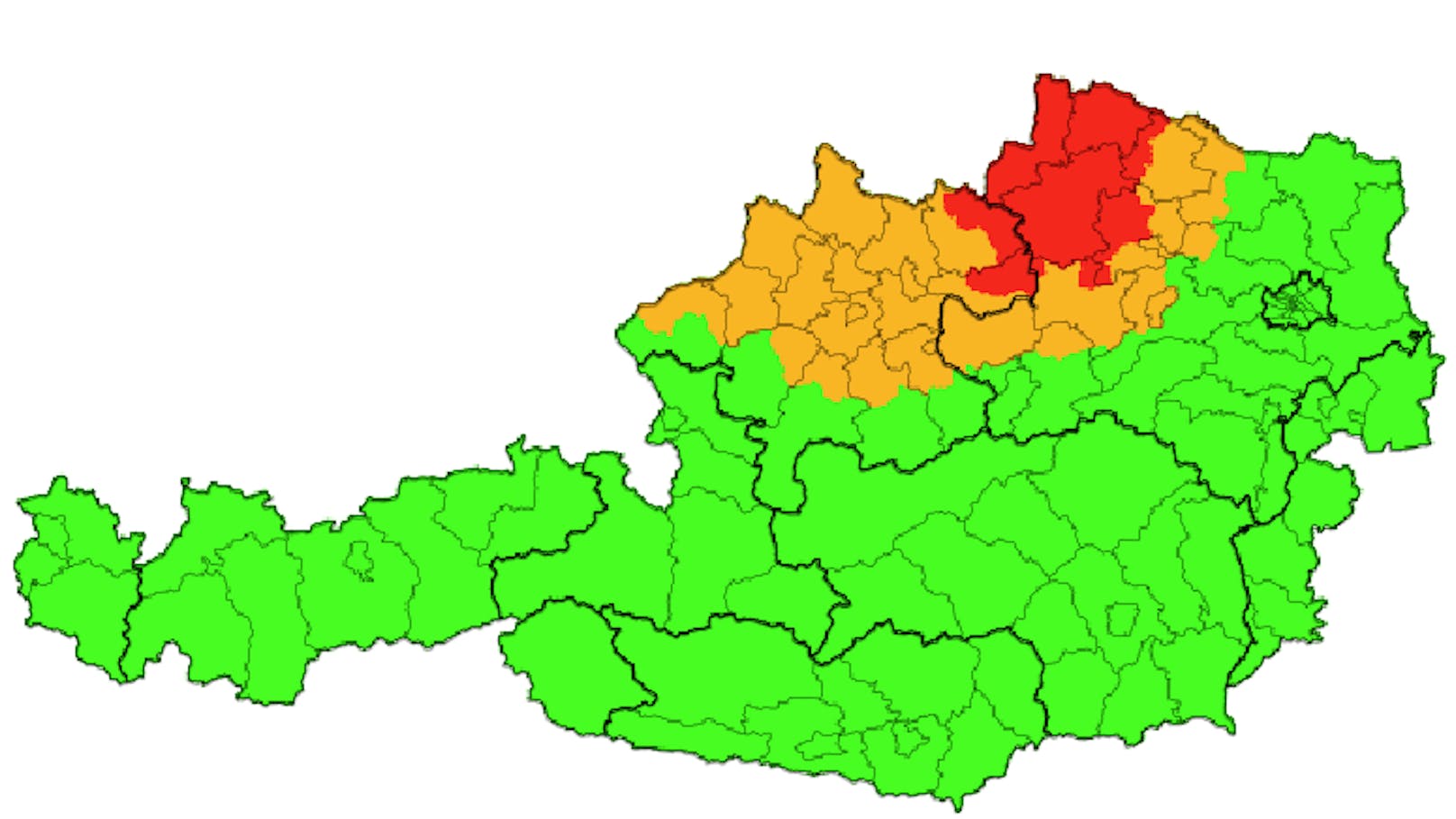 Aktuelle Unwetterwarnungen für Österreich