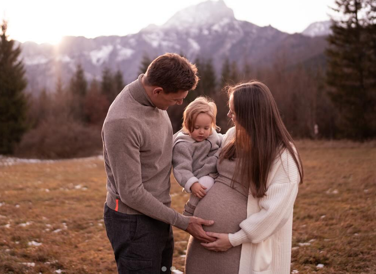 Thomas Dreßen mit seiner Familie