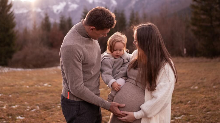 Thomas Dreßen mit seiner Familie