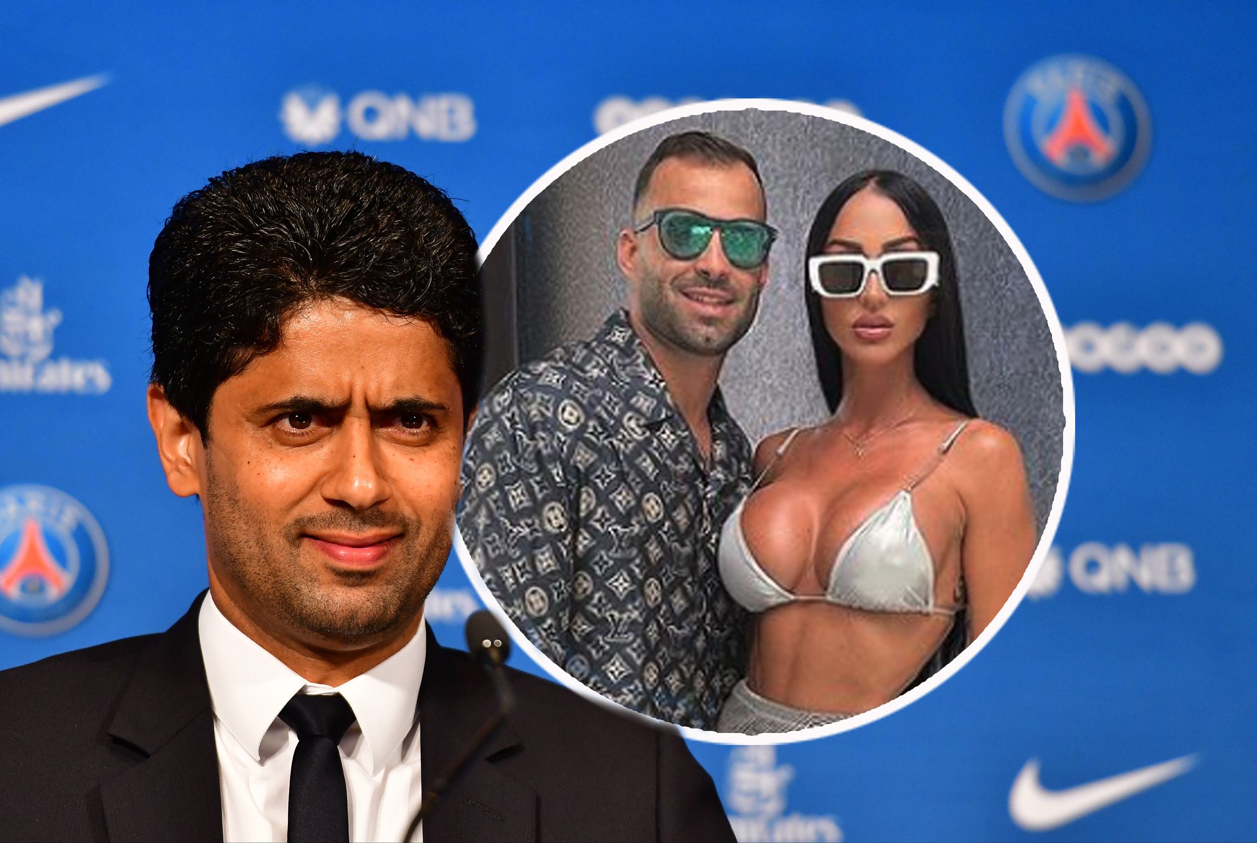 PSG-Boss Nasser Al-Khelaifi (l.) muss sich von Jese Kritik gefallen lassen.