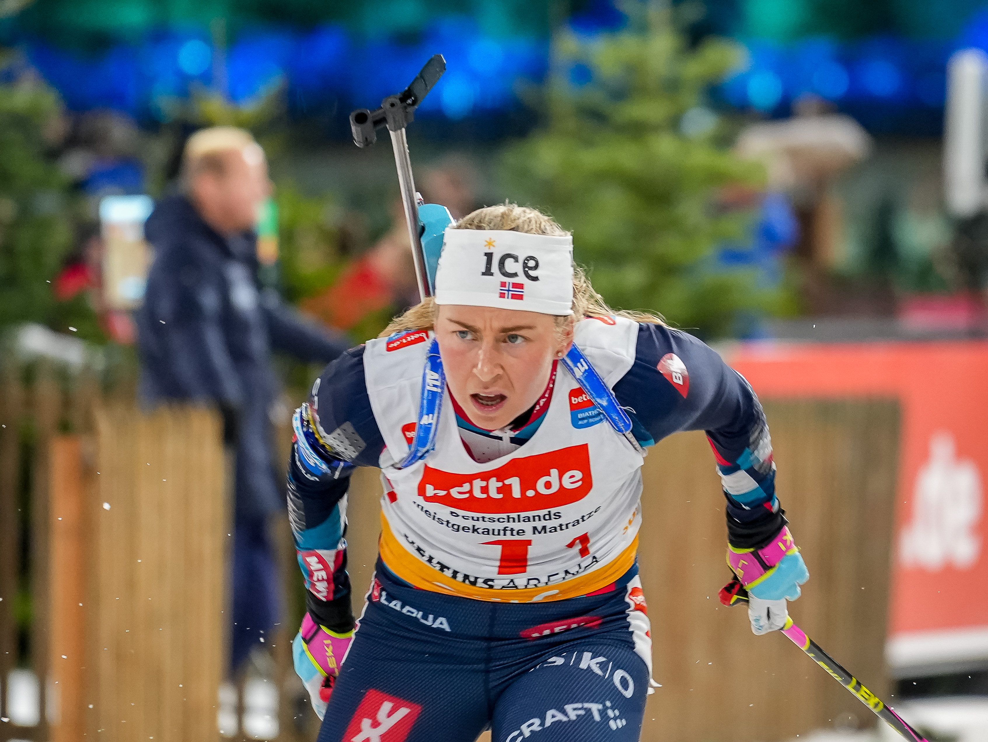 Biathlon-Ass Ingrid Landmark Tandrevolt kämpfte während des Rennens mit Herzproblemen. 